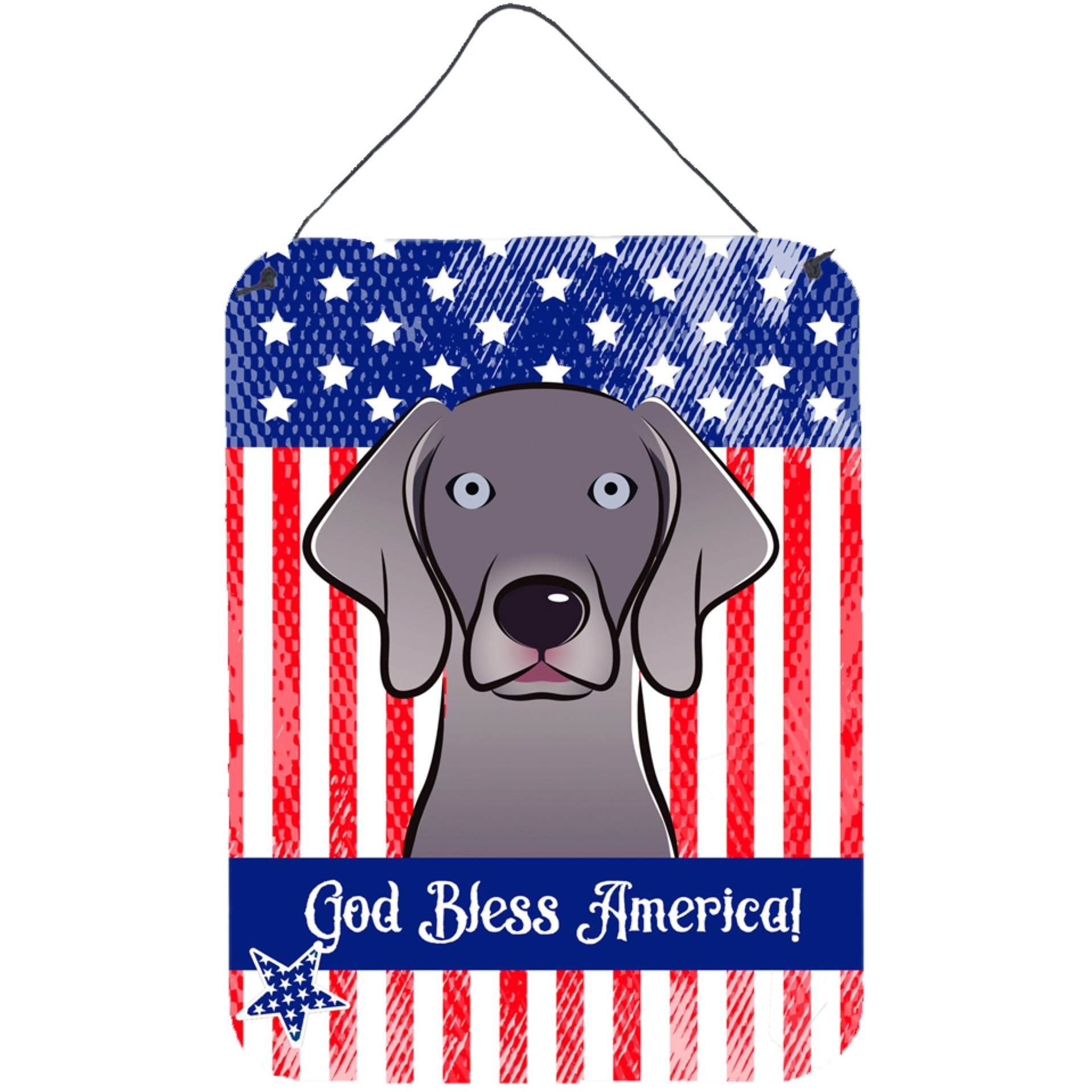 &quotCaroline's Treasures Weimaraner Wall or Door Hanging Prints BB2161DS1216, 16HX12W, Multicolor"