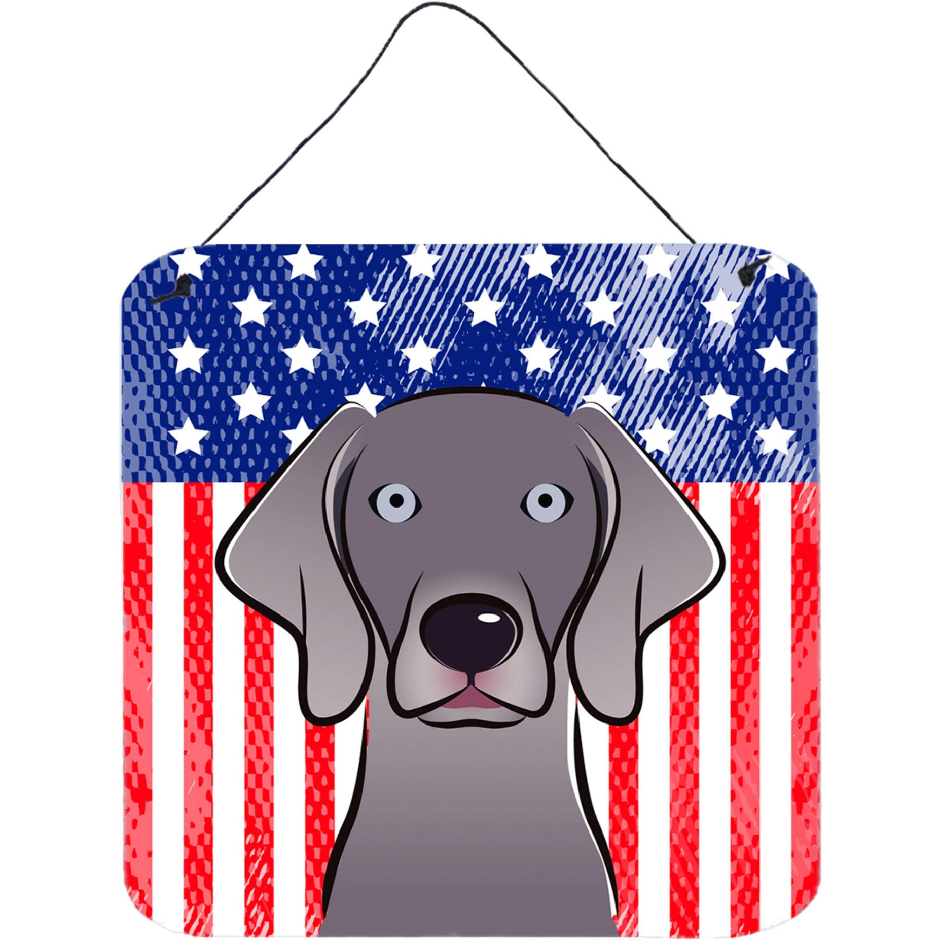 &quotCaroline's Treasures American Flag and Weimaraner Door Hanging Prints wall-decor, Multicolor"