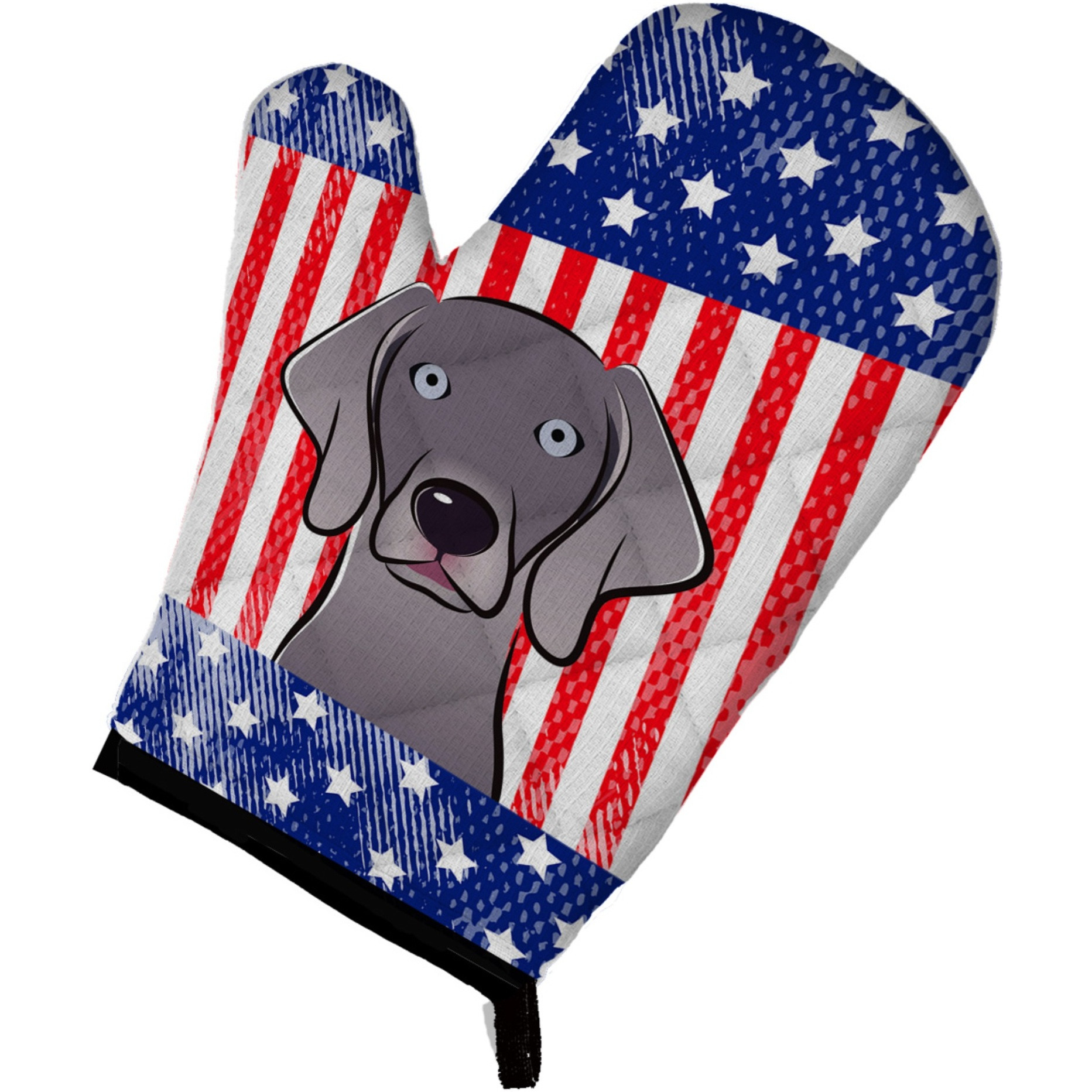&quotCaroline's Treasures BB2161OVMT American Flag and Weimaraner Oven Mitt, 12"" by 8.5"", Multicolor"