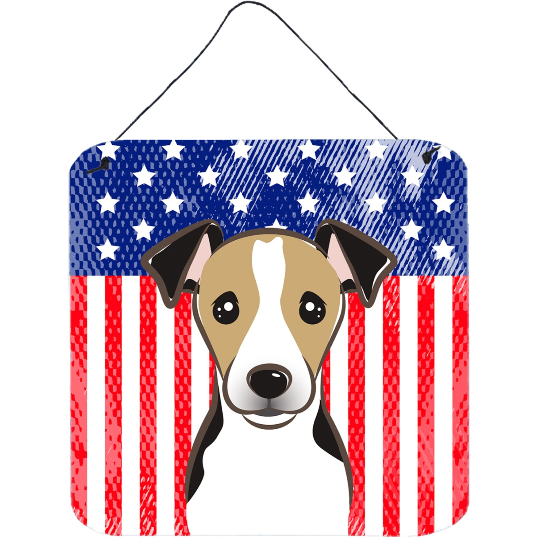 &quotCaroline's Treasures American Flag and Jack Russell Terrier Door Hanging Prints wall-decor, Multicolor"