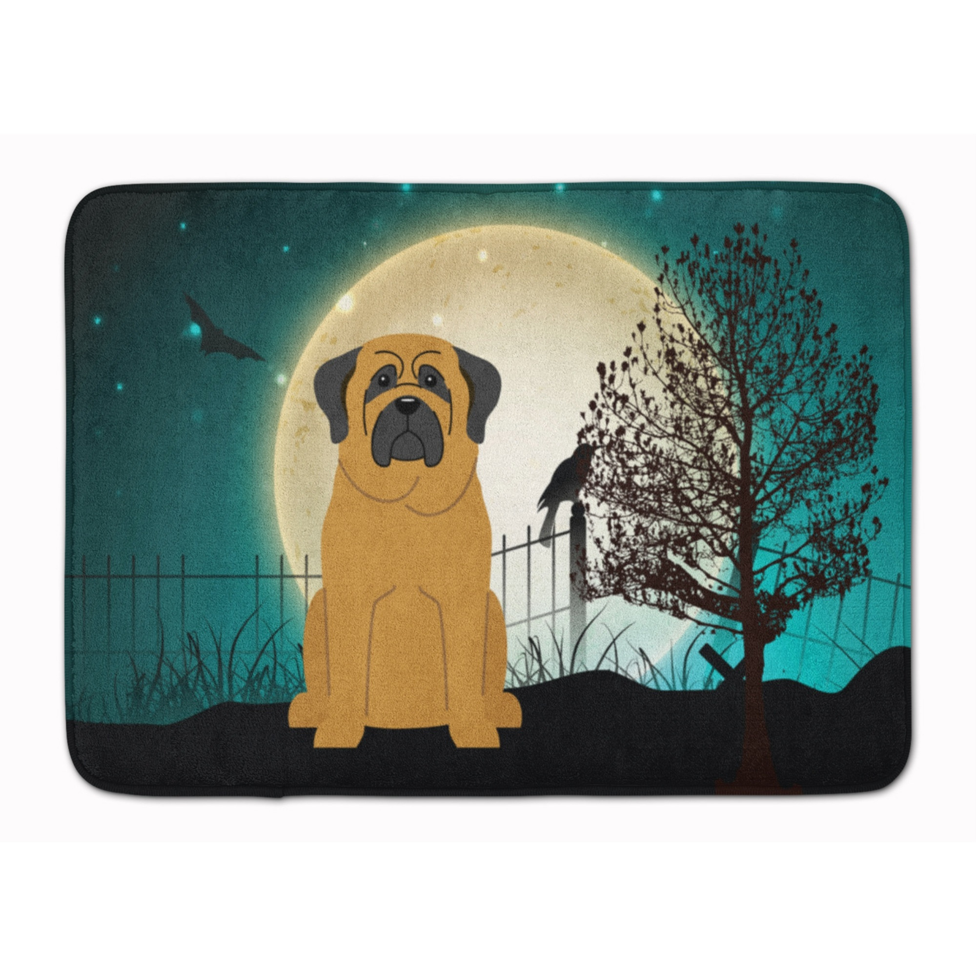 &quotCaroline's Treasures Halloween Scary Mastiff Floor Mat, 19"" x 27"", Multicolor"