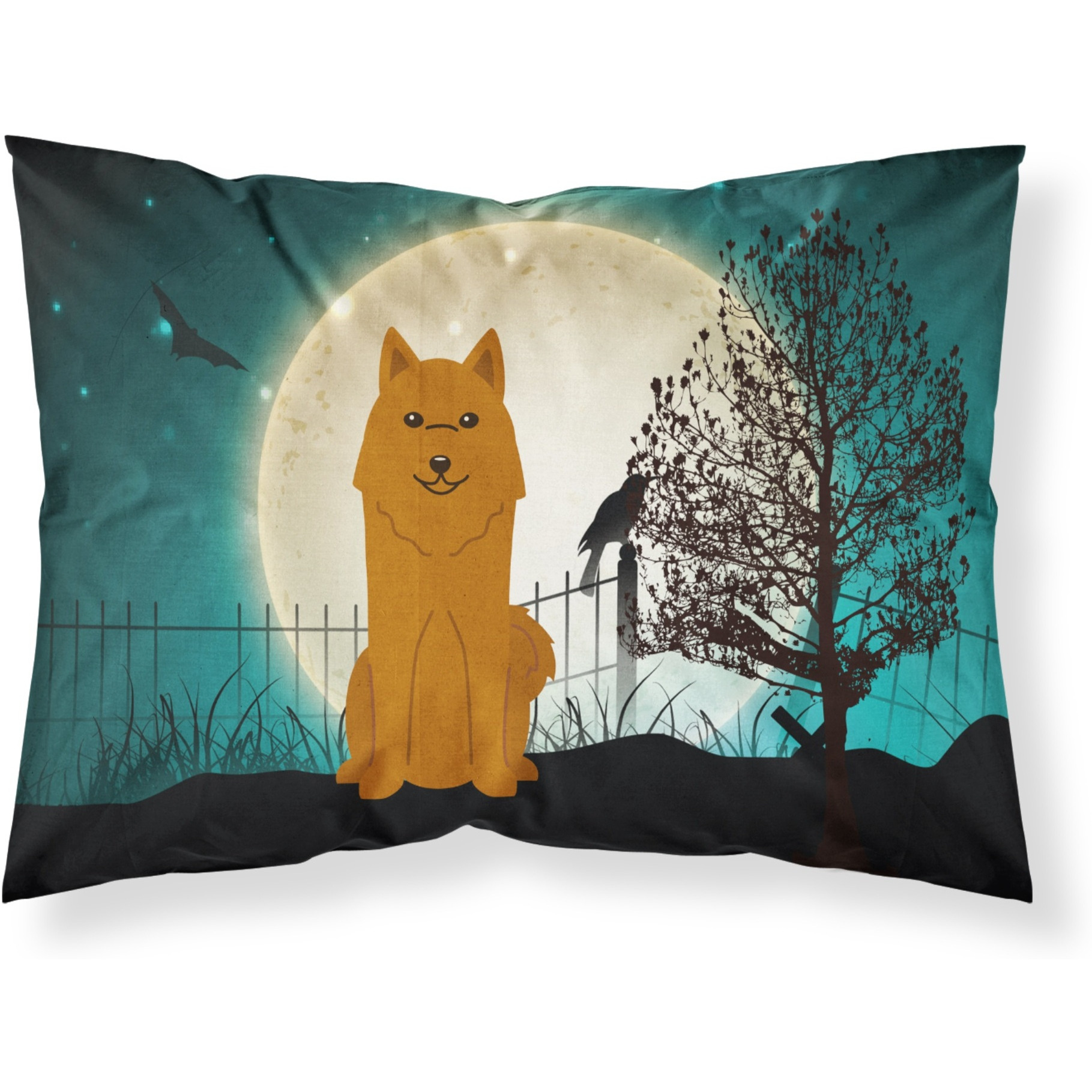 &quotCaroline's Treasures Halloween Scary Karelian Bear Dog Fabric Standard Pillowcase BB2212PILLOWCASE, Multicolor"