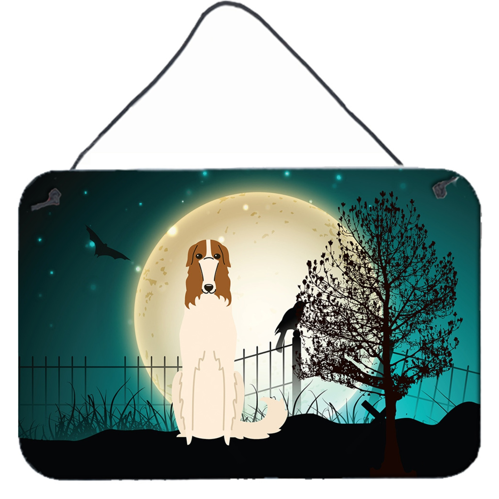&quotCaroline's Treasures Halloween Scary Borzoi Wall or Door Hanging Prints BB2213DS812, 8"" x 12"""