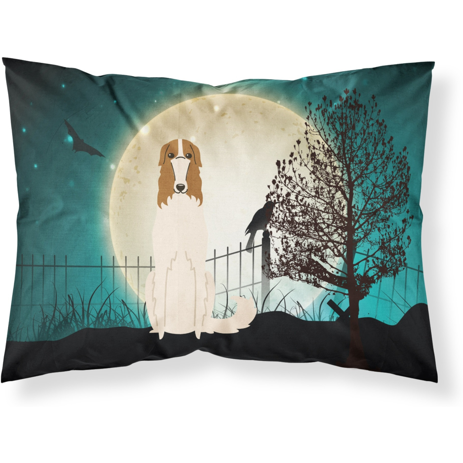 &quotCaroline's Treasures Halloween Scary Borzoi Fabric Standard Pillowcase BB2213PILLOWCASE, Multicolor"