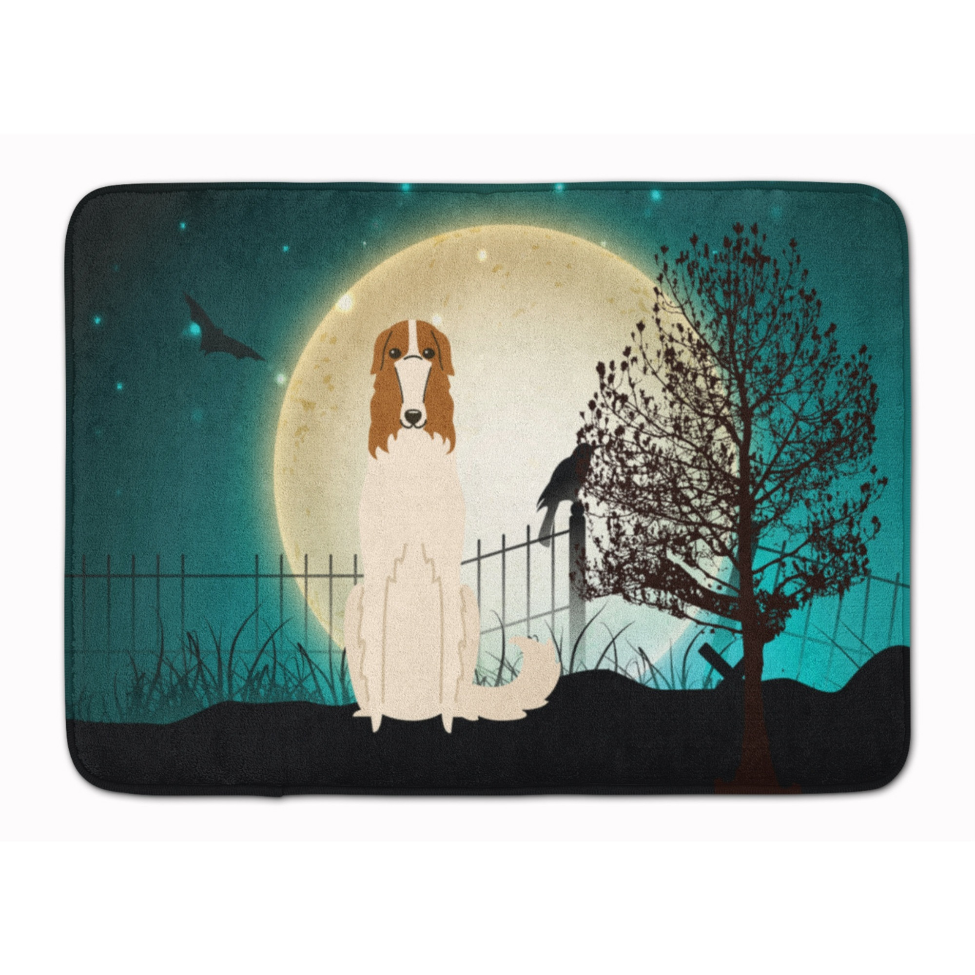 &quotCaroline's Treasures Halloween Scary Borzoi Floor Mat, 19"" x 27"", Multicolor"