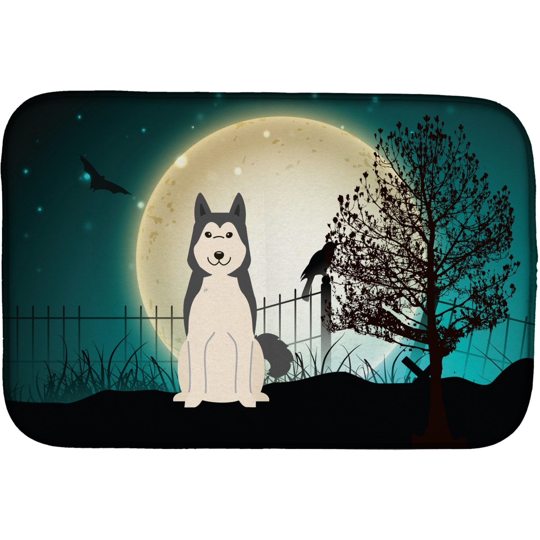 &quotCaroline's Treasures BB2215DDM Dish Drying Mat, 14"" x 21"", Halloween"