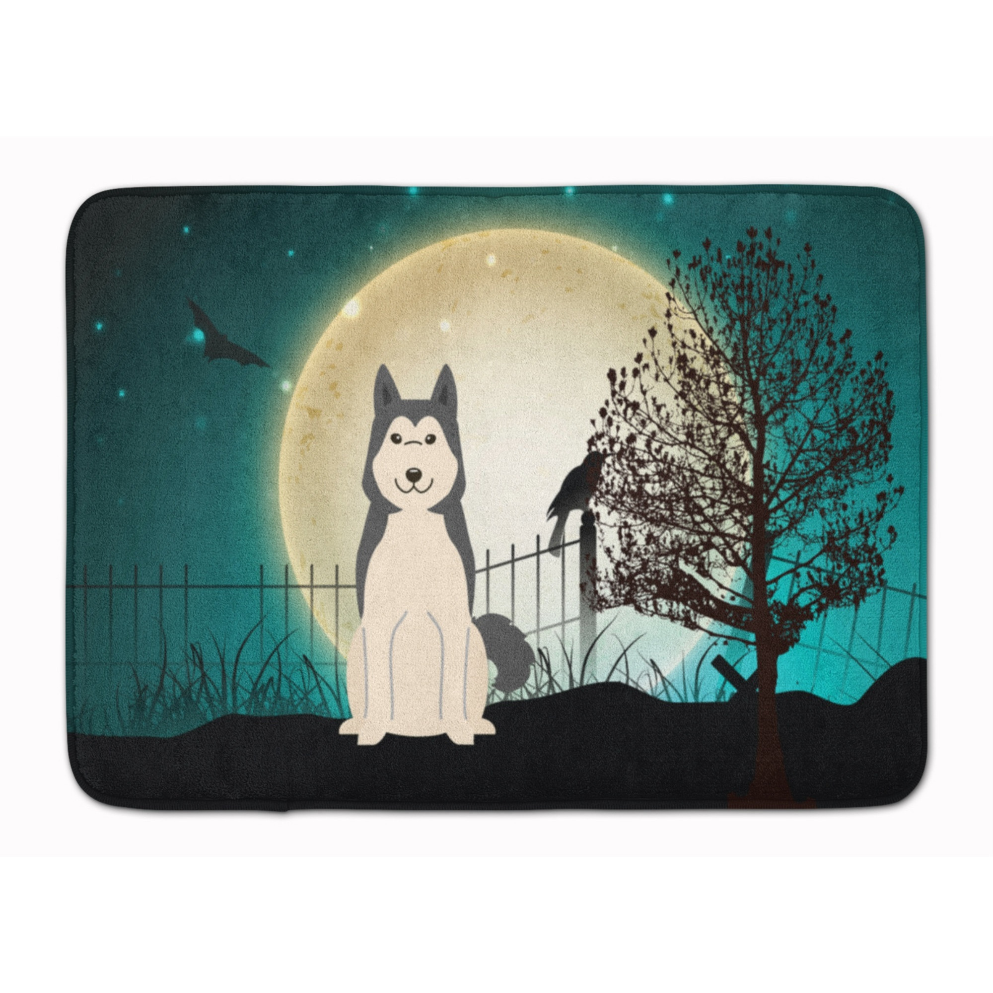 &quotCaroline's Treasures Halloween West Siberian Laika Spitz Floor Mat, 19"" x 27"", Multicolor"