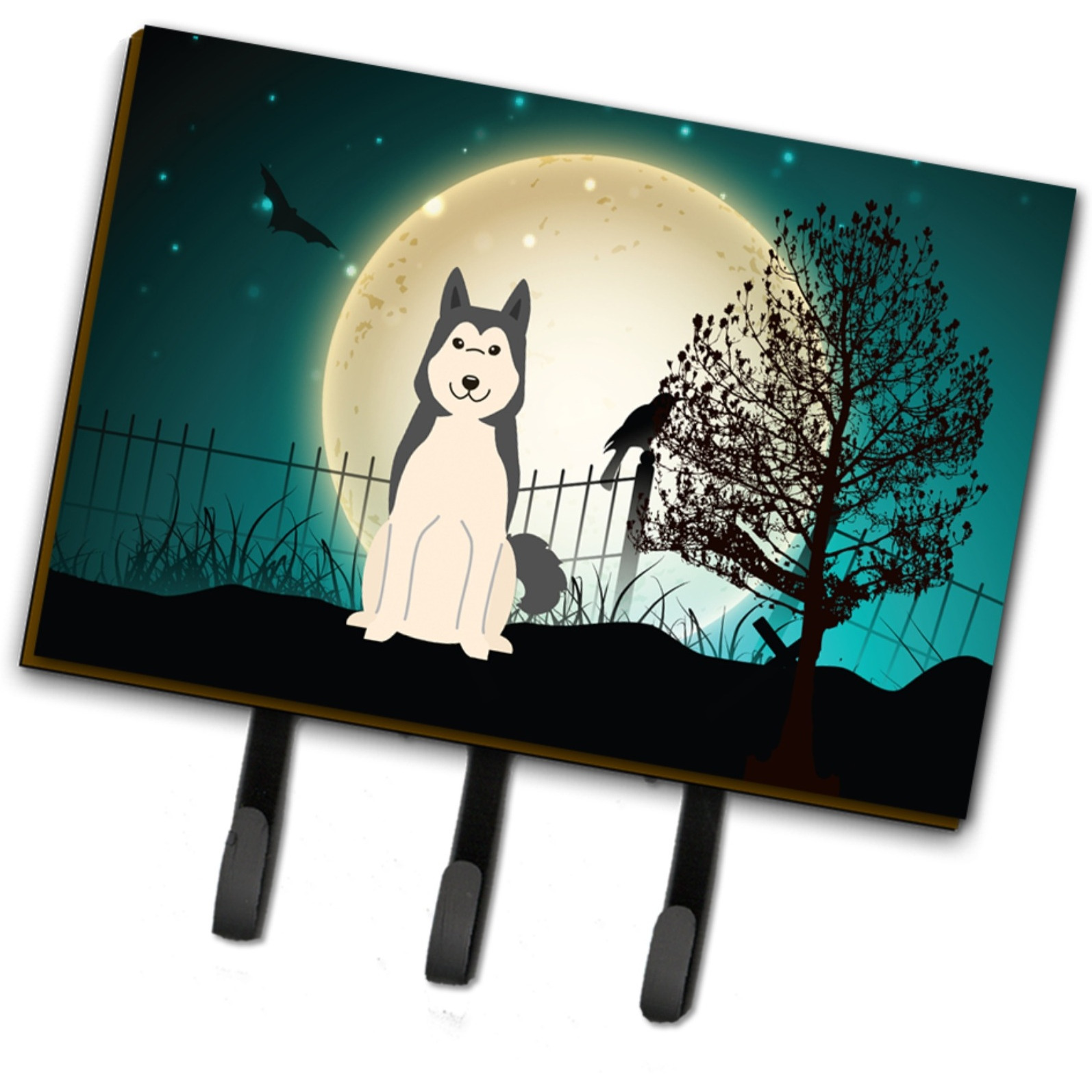 &quotCaroline's Treasures Halloween Scary West Siberian Laika Spitz Leash or Key Holder BB2215TH68, Triple, Multicolor"
