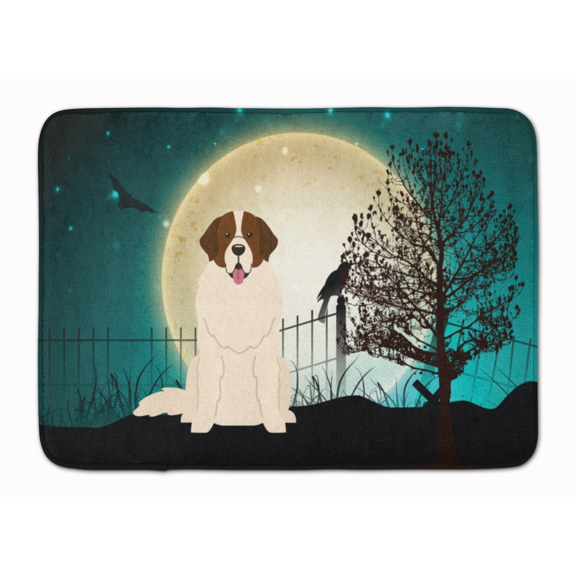 &quotCaroline's Treasures Halloween Scary Moscow Watchdog Floor Mat, 19"" x 27"", Multicolor"