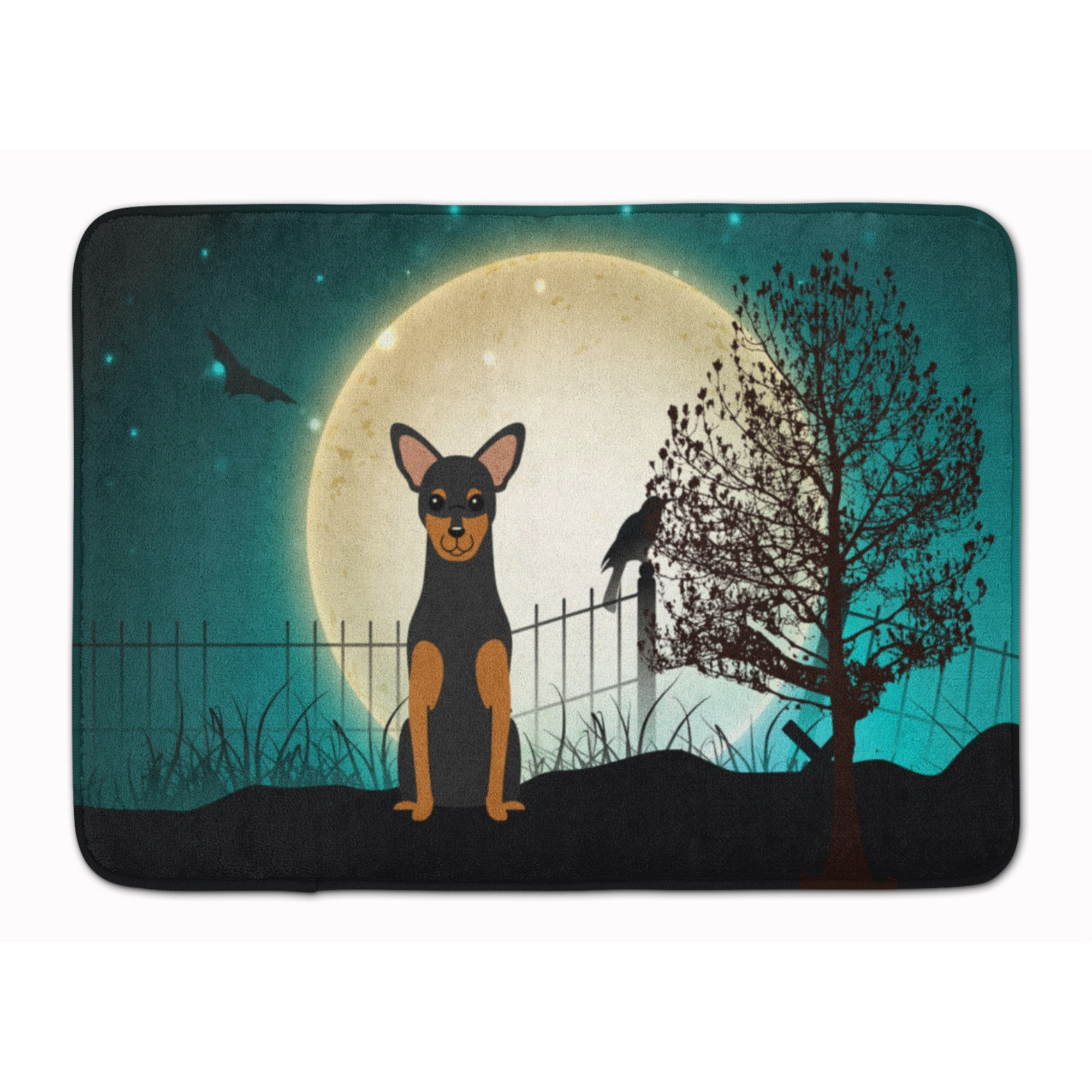 &quotCaroline's Treasures Halloween Scary Manchester Terrier Floor Mat, 19"" x 27"", Multicolor"