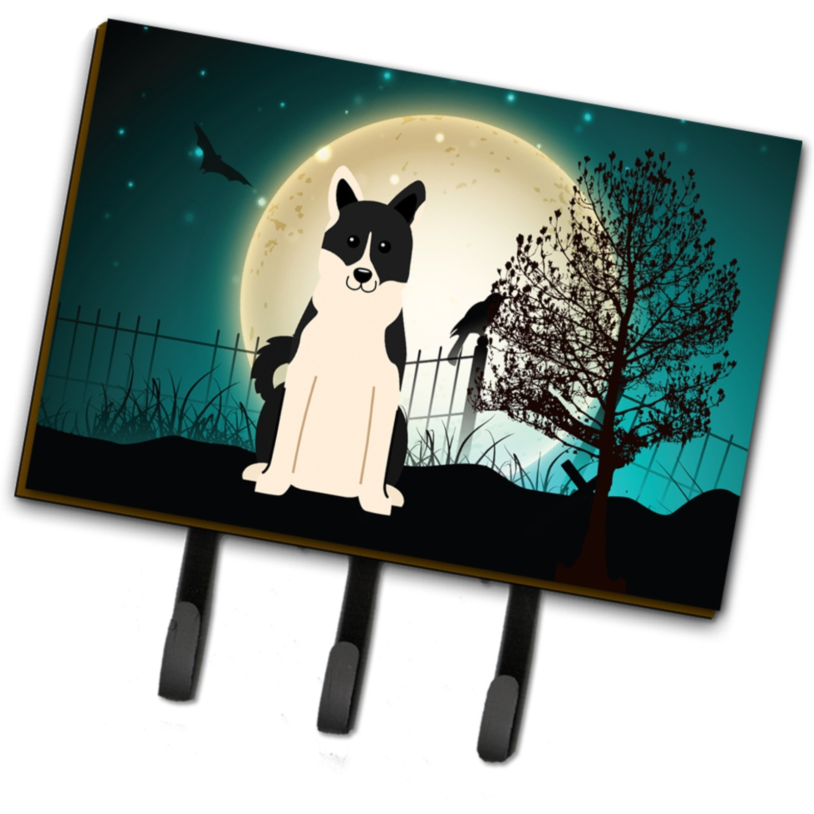 &quotCaroline's Treasures Halloween Scary Russo-European Laika Spitz Leash or Key Holder BB2219TH68, Triple"