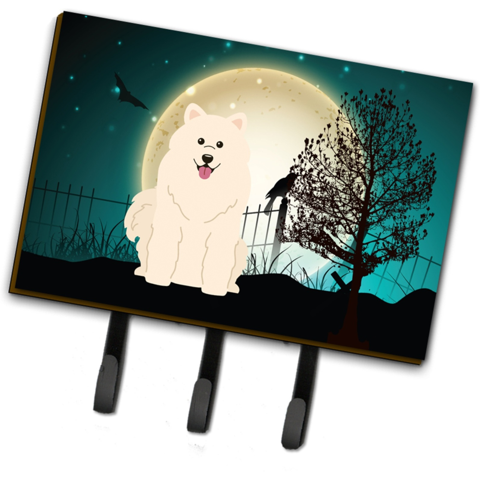 &quotCaroline's Treasures Halloween Scary Samoyed Leash or Key Holder BB2220TH68, Triple"