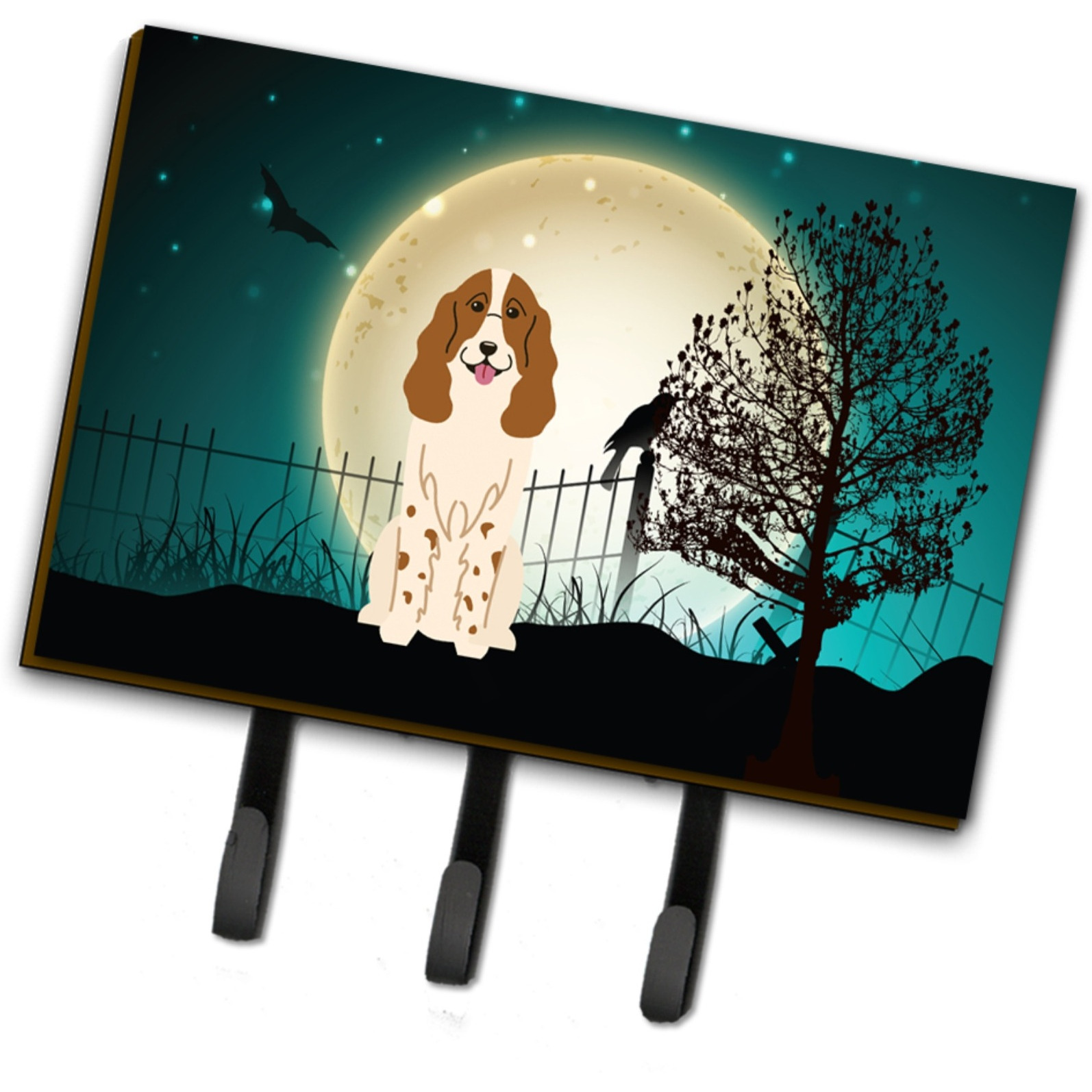 &quotCaroline's Treasures Halloween Scary Russian Spaniel Leash or Key Holder BB2221TH68, Triple, Multicolor"