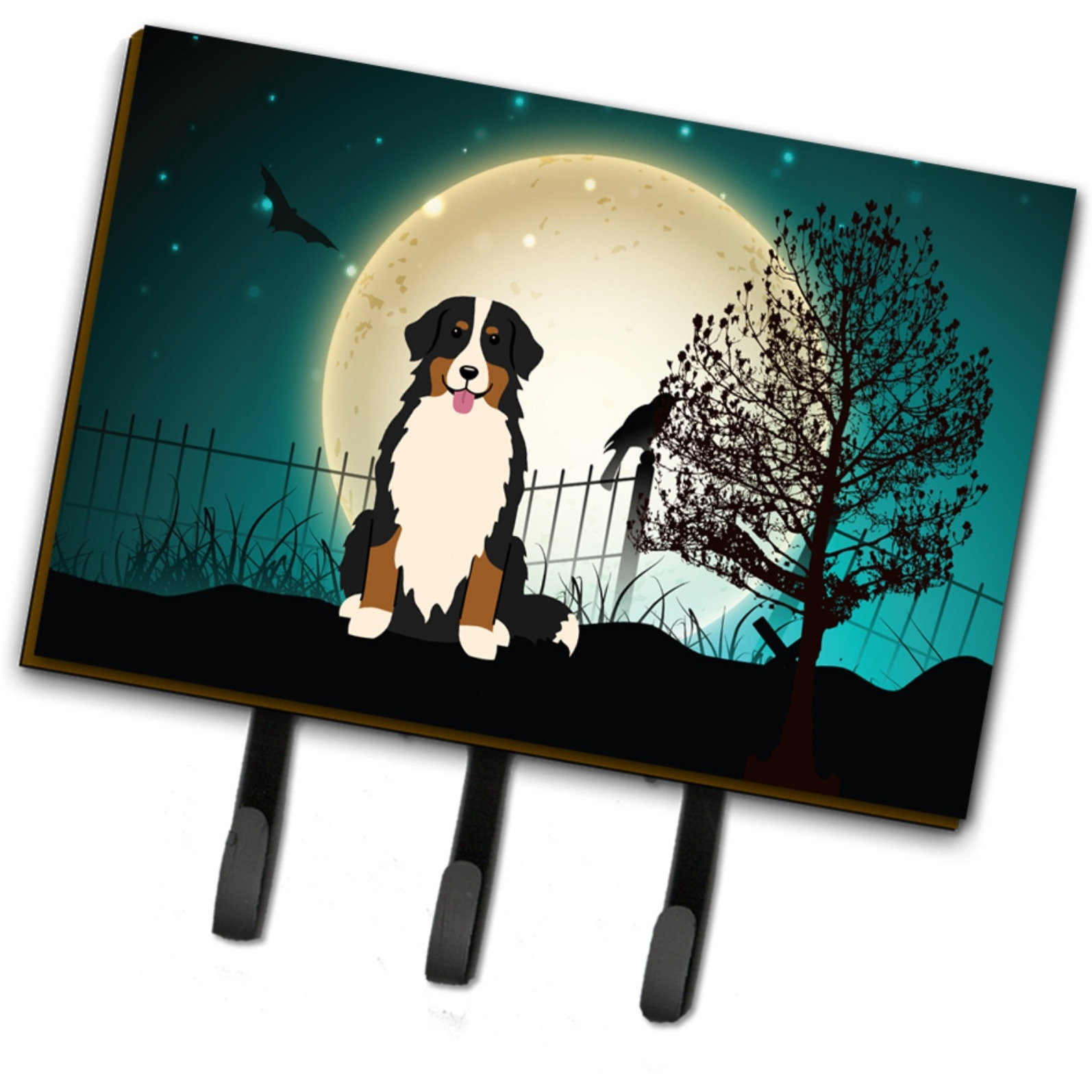 &quotCaroline's Treasures Halloween Scary Bernese Mountain Dog Leash or Key Holder BB2226TH68, Triple, Multicolor"