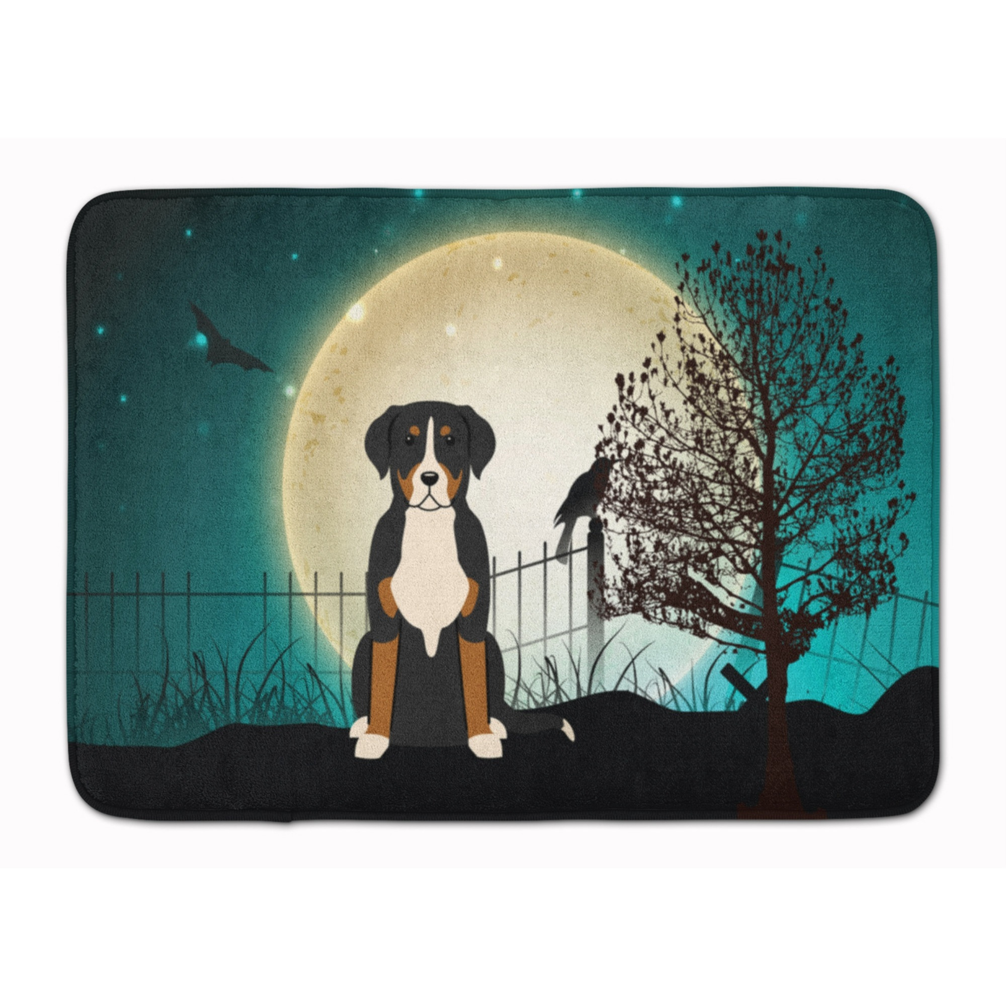 &quotCaroline's Treasures Halloween Greater Swiss Mountain Dog Floor Mat, 19"" x 27"", Multicolor"