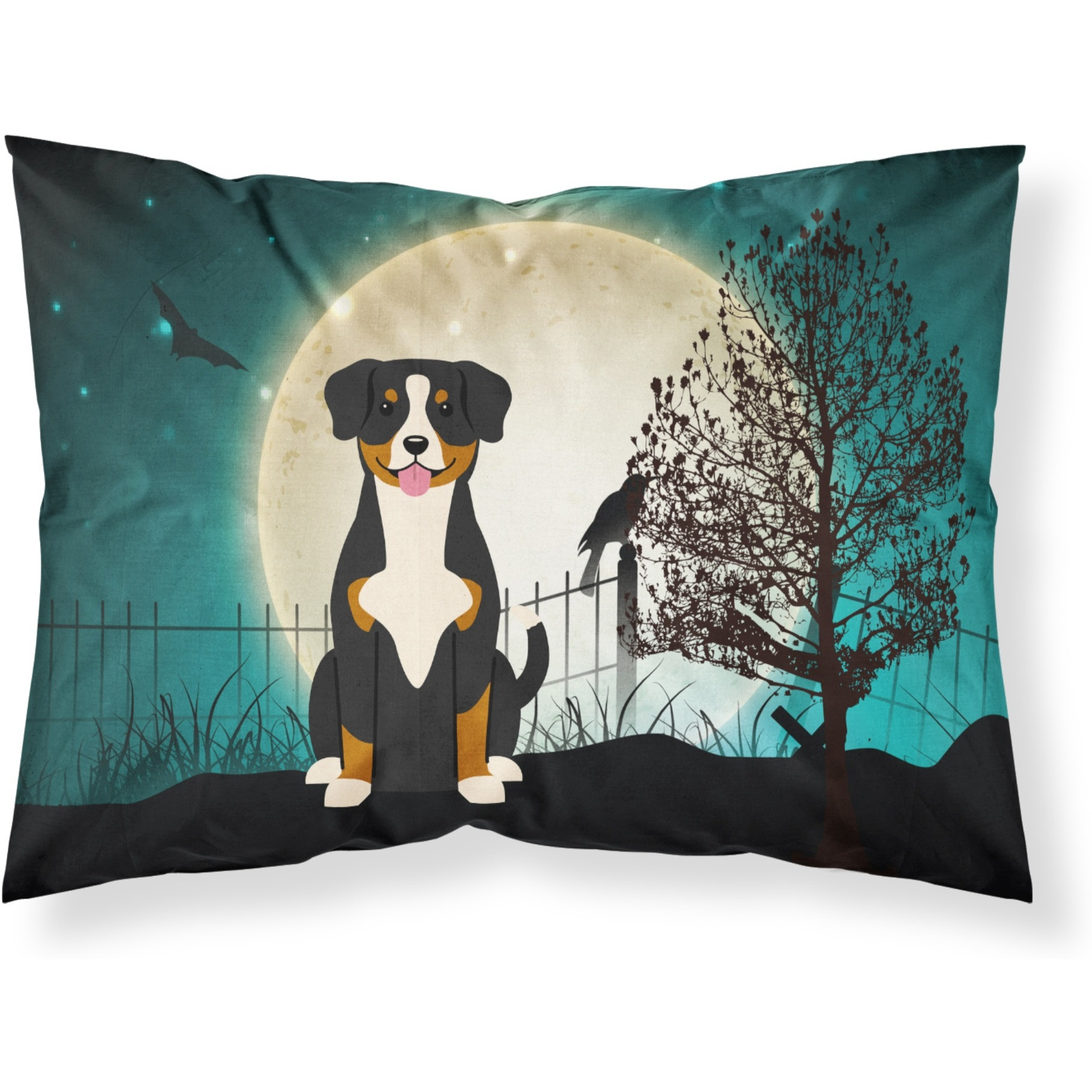 &quotCaroline's Treasures Halloween Scary Entlebucher Fabric Standard Pillowcase BB2228PILLOWCASE, Multicolor"