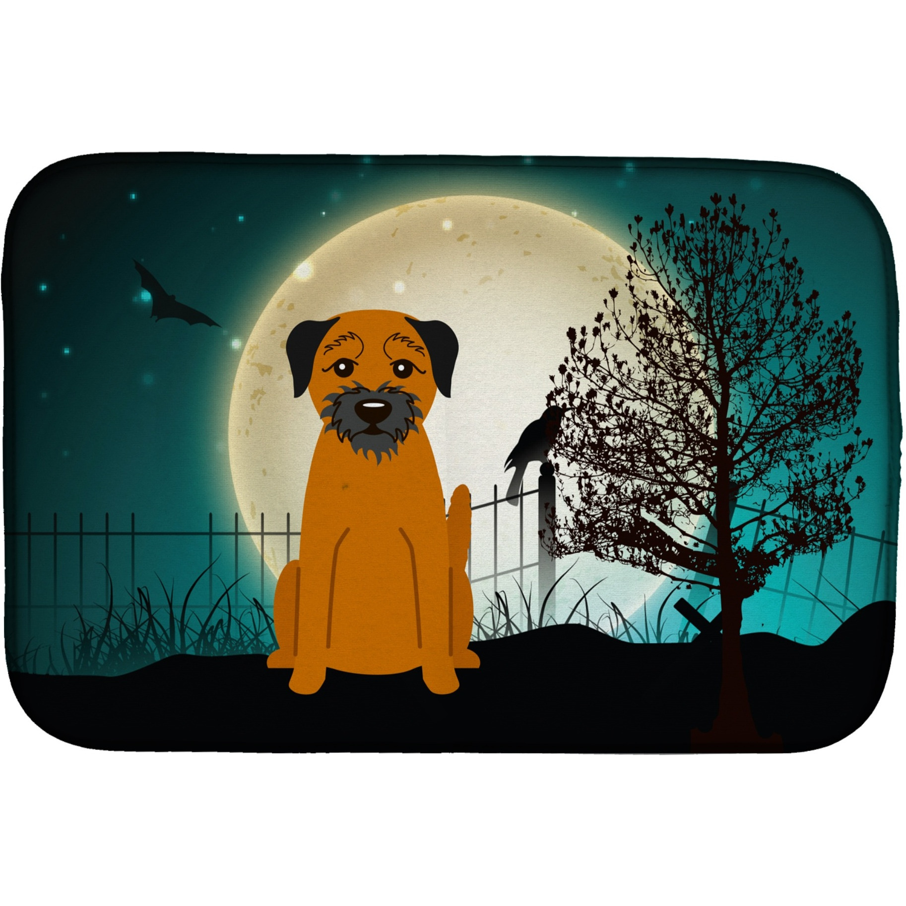 &quotCaroline's Treasures BB2229DDM Dish Drying Mat, 14 x 21, Halloween"