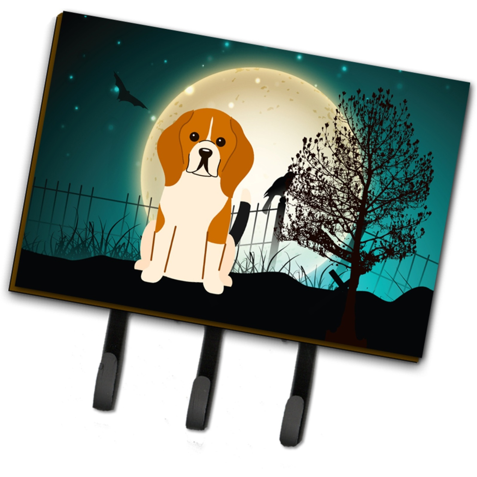 &quotCaroline's Treasures Halloween Scary Beagle Tricolor Leash or Key Holder BB2230TH68, Triple"