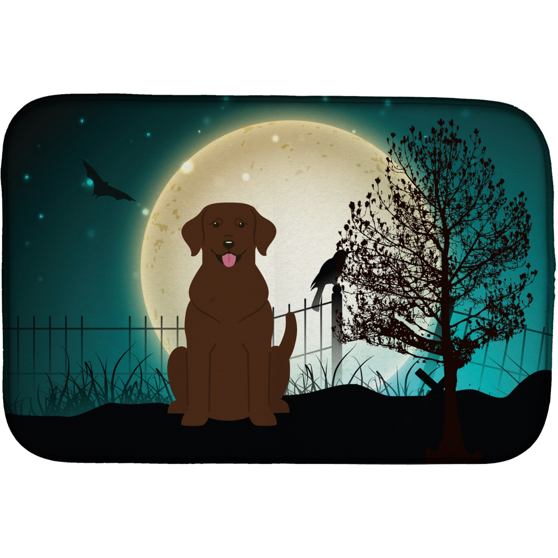 &quotCaroline's Treasures BB2246DDM Dish Drying Mat, 14 x 21, Halloween"