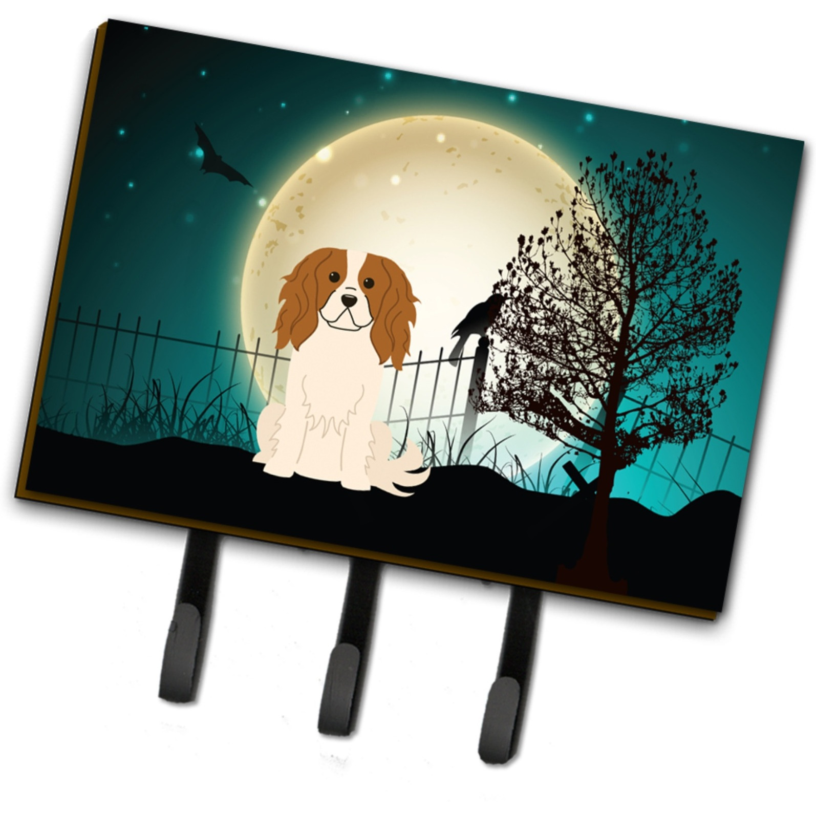 &quotCaroline's Treasures Halloween Scary Cavalier Spaniel Leash or Key Holder BB2248TH68, Triple"