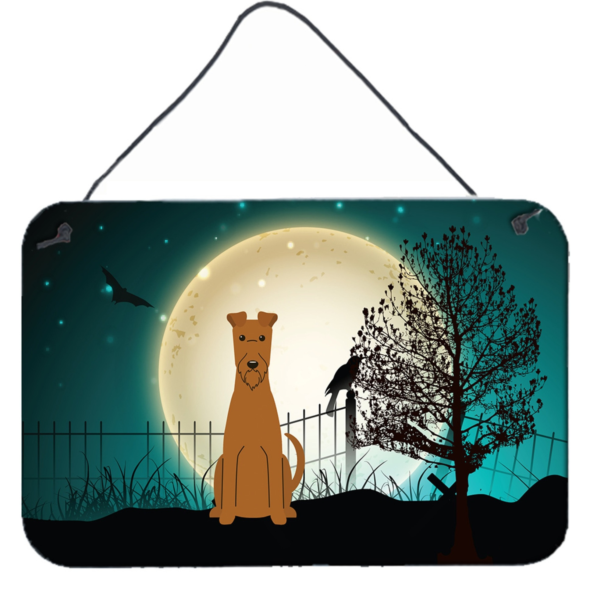 &quotCaroline's Treasures Halloween Scary Irish Terrier Wall or Door Hanging Prints BB2252DS812, 8"" x 12"", Multicolor"