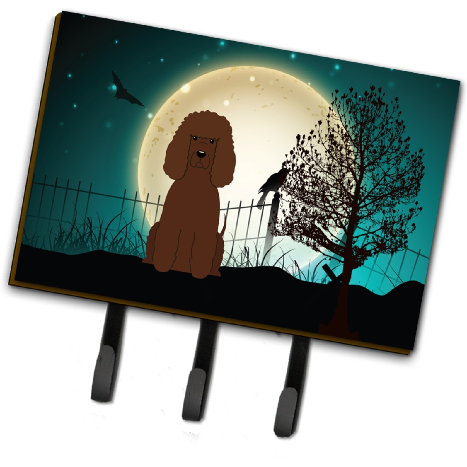 &quotCaroline's Treasures Halloween Scary Irish Water Spaniel Leash or Key Holder BB2253TH68, Triple"