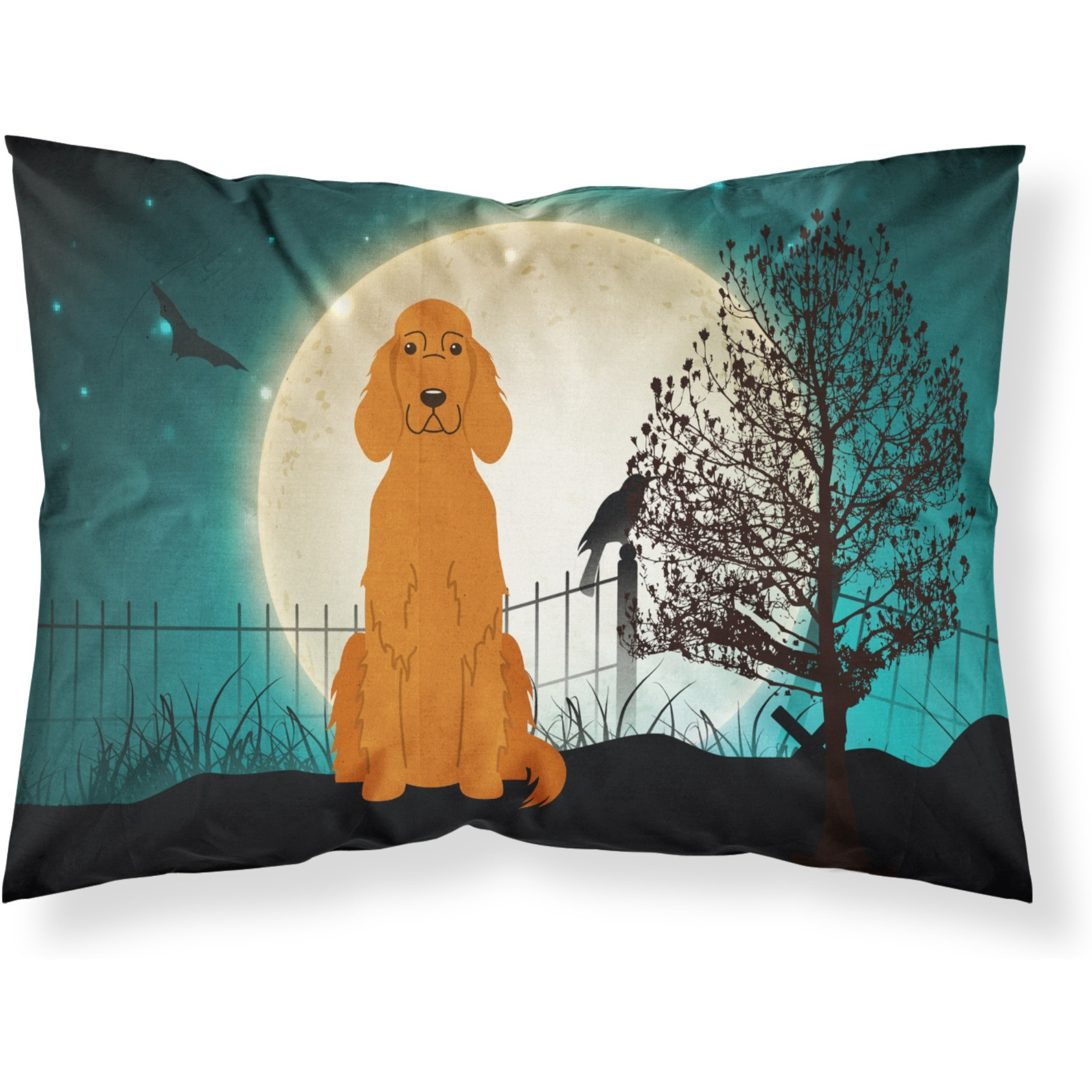 Caroline's Treasures Halloween Scary Irish Setter Fabric Standard Pillowcase BB2254PILLOWCASE
