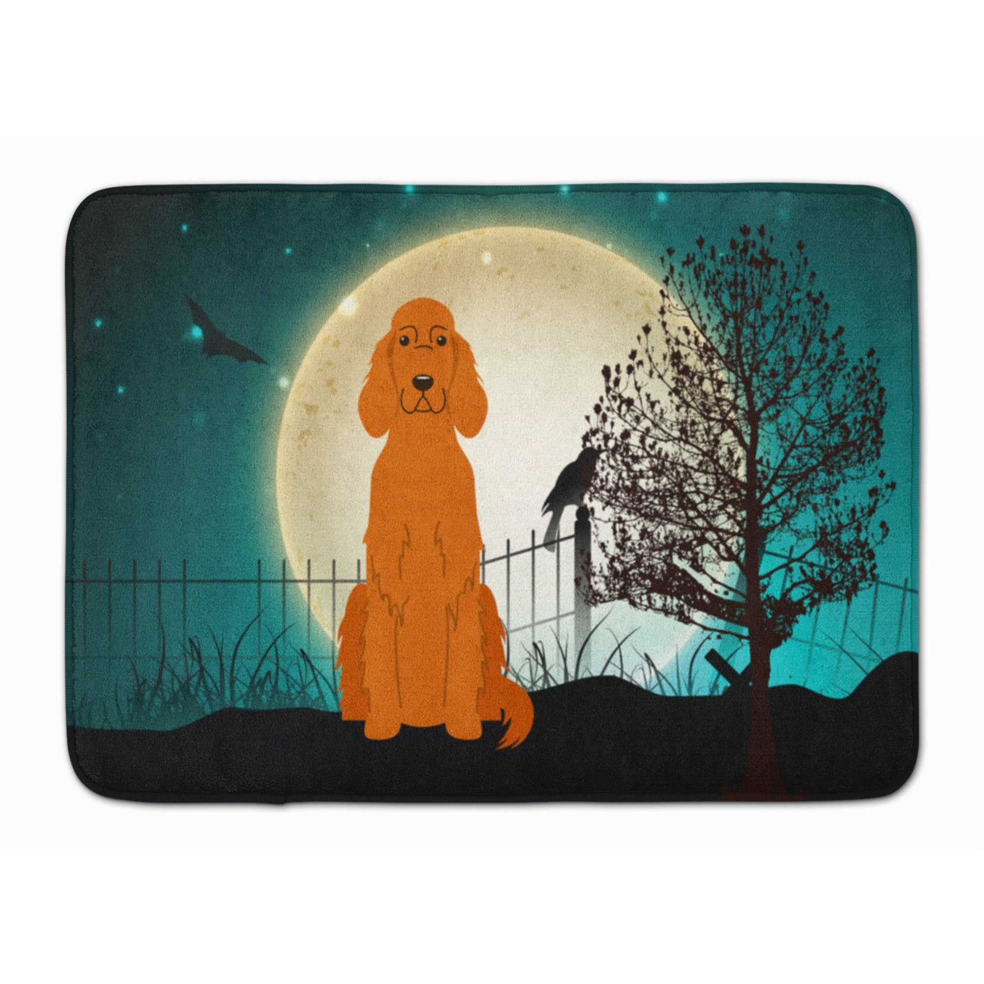 &quotCaroline's Treasures Halloween Scary Irish Setter Floor Mat, 19"" x 27"", Multicolor"
