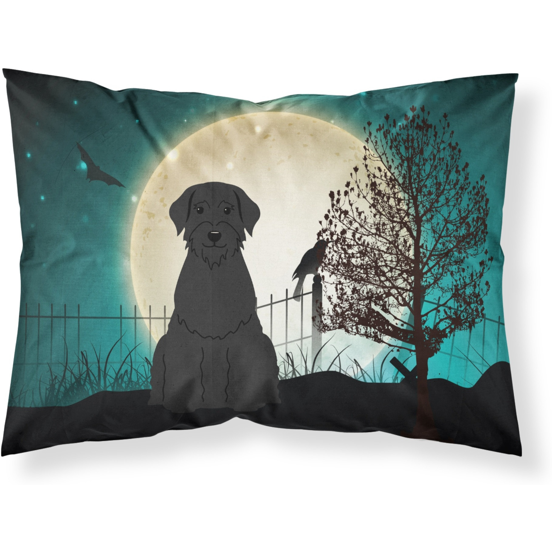 Caroline's Treasures Halloween Scary Giant Schnauzer Fabric Standard Pillowcase BB2256PILLOWCASE