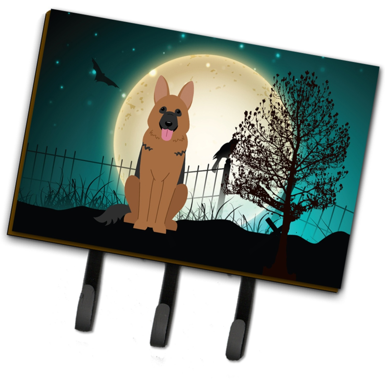 &quotCaroline's Treasures Halloween Scary German Shepherd Leash or Key Holder BB2257TH68, Triple"