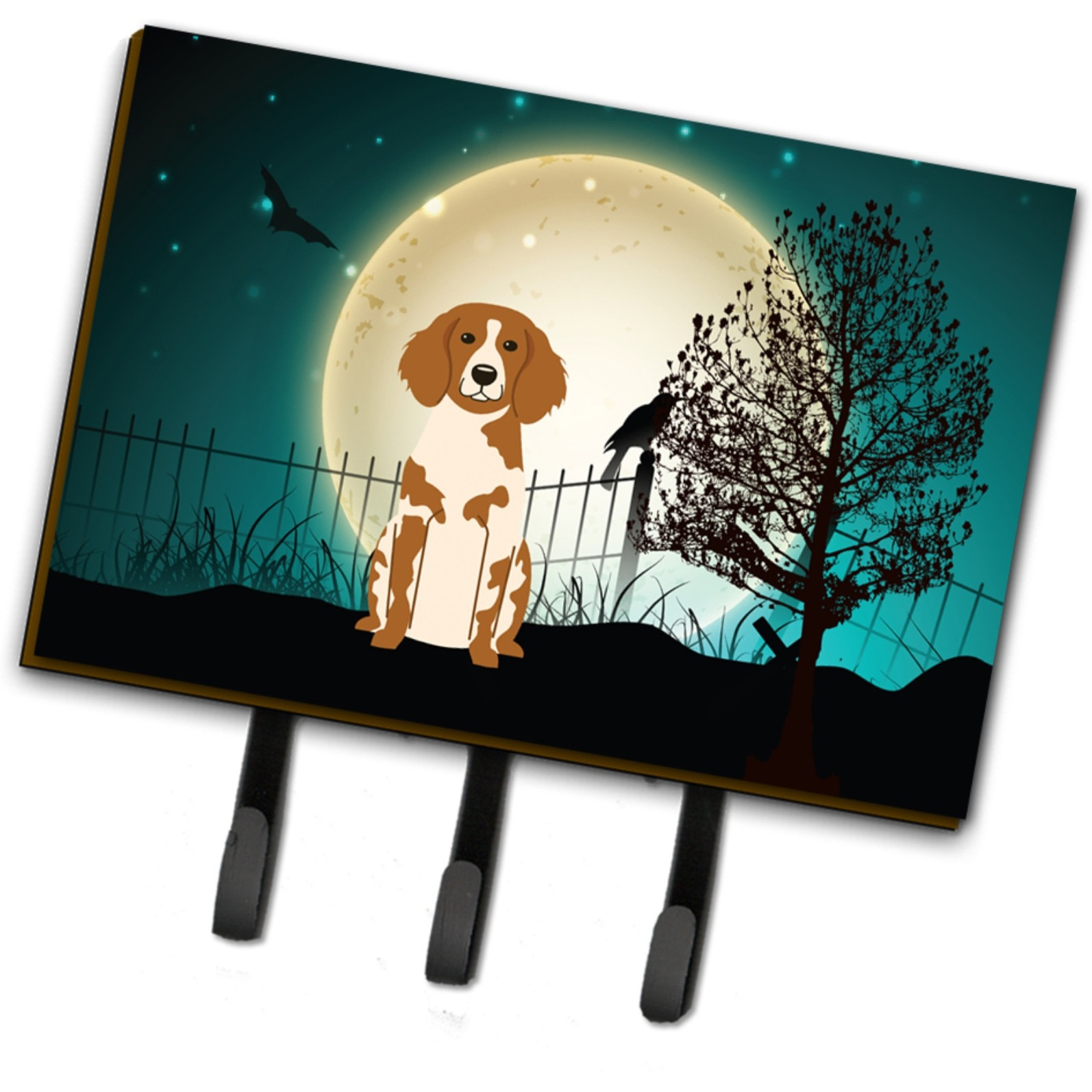 &quotCaroline's Treasures Halloween Scary Brittany Spaniel Leash or Key Holder BB2262TH68, Triple"