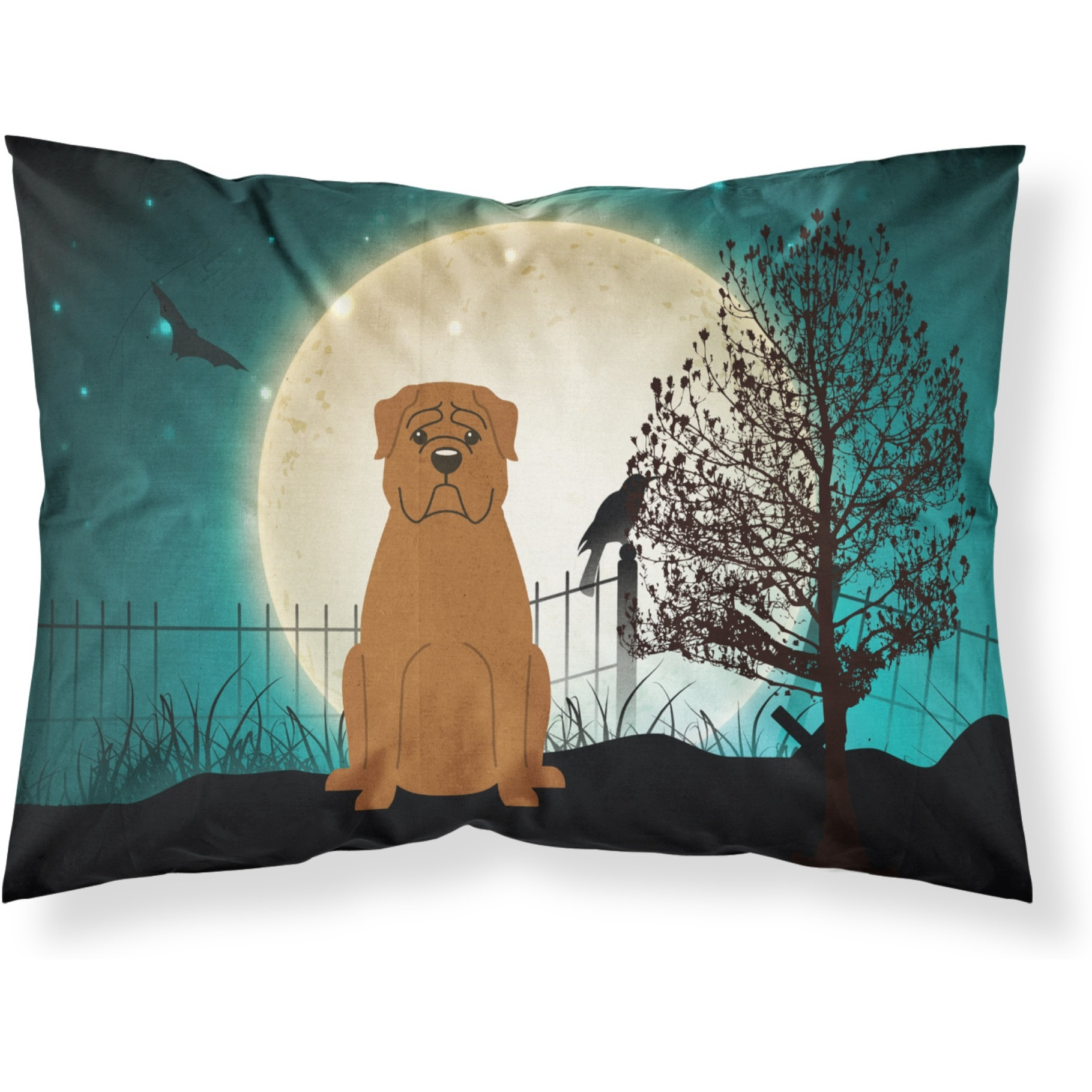 &quotCaroline's Treasures Halloween Scary Dogue de Bourdeaux Fabric Standard Pillowcase BB2263PILLOWCASE, Multicolor"