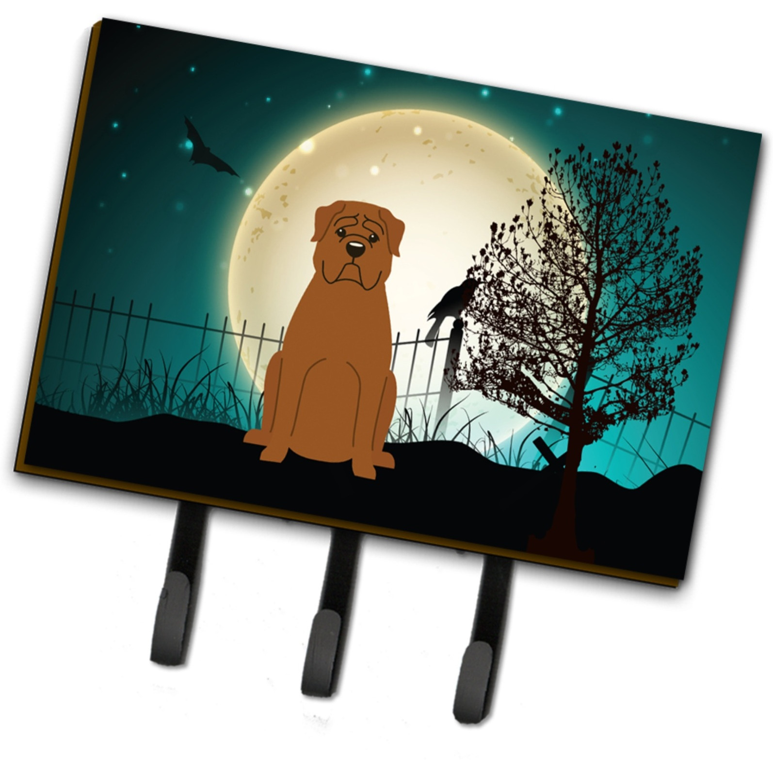 &quotCaroline's Treasures Halloween Scary Dogue de Bourdeaux Leash or Key Holder BB2263TH68, Triple, Multicolor"