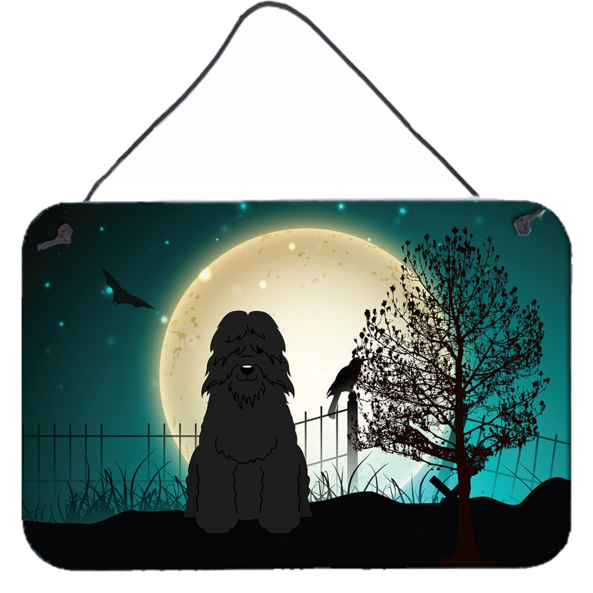 &quotCaroline's Treasures Halloween Scary Bouvier des Flandres Wall or Door Hanging Prints BB2264DS812, 8"" x 12"""