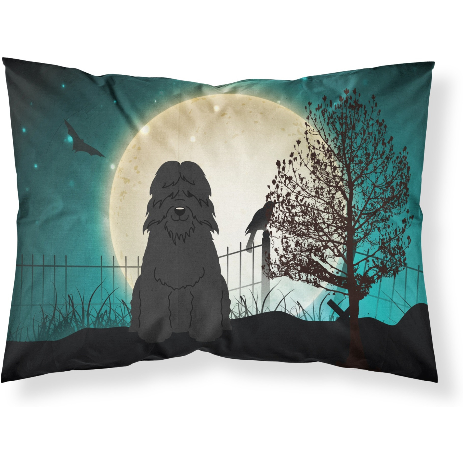 Caroline's Treasures Halloween Scary Bouvier des Flandres Fabric Standard Pillowcase BB2264PILLOWCASE