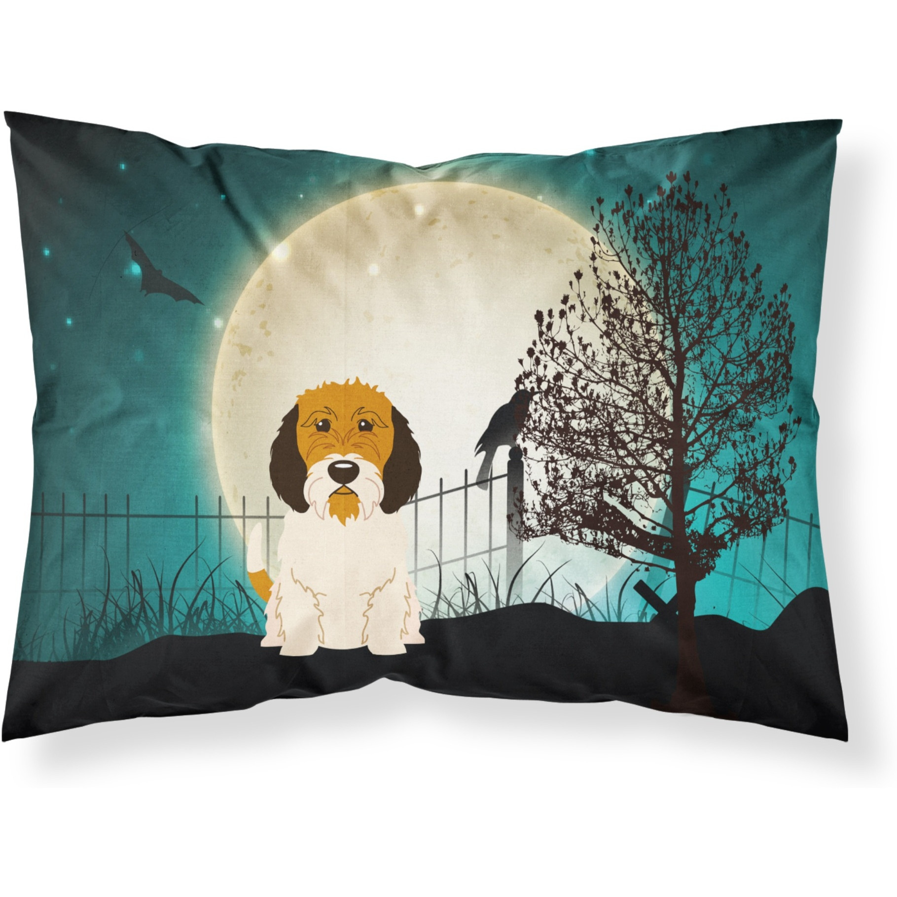 Caroline's Treasures Halloween Scary Petit Basset Griffon Veenden Fabric Standard Pillowcase BB2269PILLOWCASE