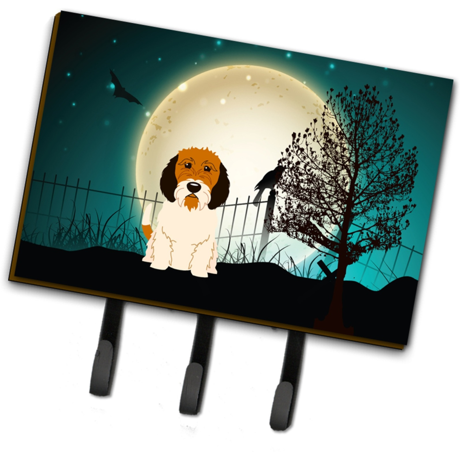 &quotCaroline's Treasures Halloween Scary Petit Basset Griffon Veenden Leash or Key Holder BB2269TH68, Triple, Multicolor"