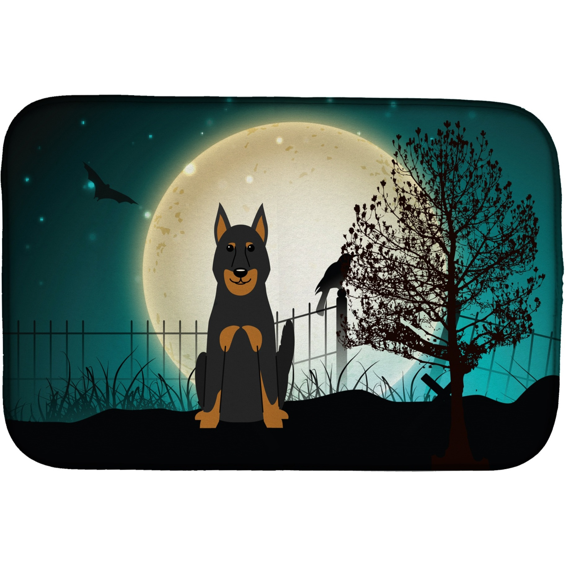 &quotCaroline's Treasures BB2270DDM Dish Drying Mat, 14"" x 21"", Halloween"