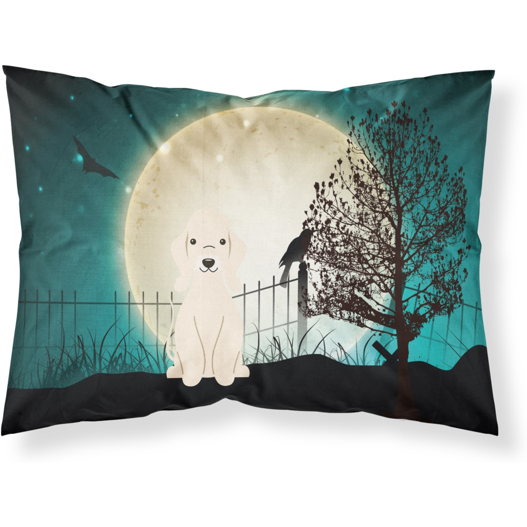 Caroline's Treasures Halloween Scary Bedlington Terrier Sandy Fabric Standard Pillowcase BB2281PILLOWCASE