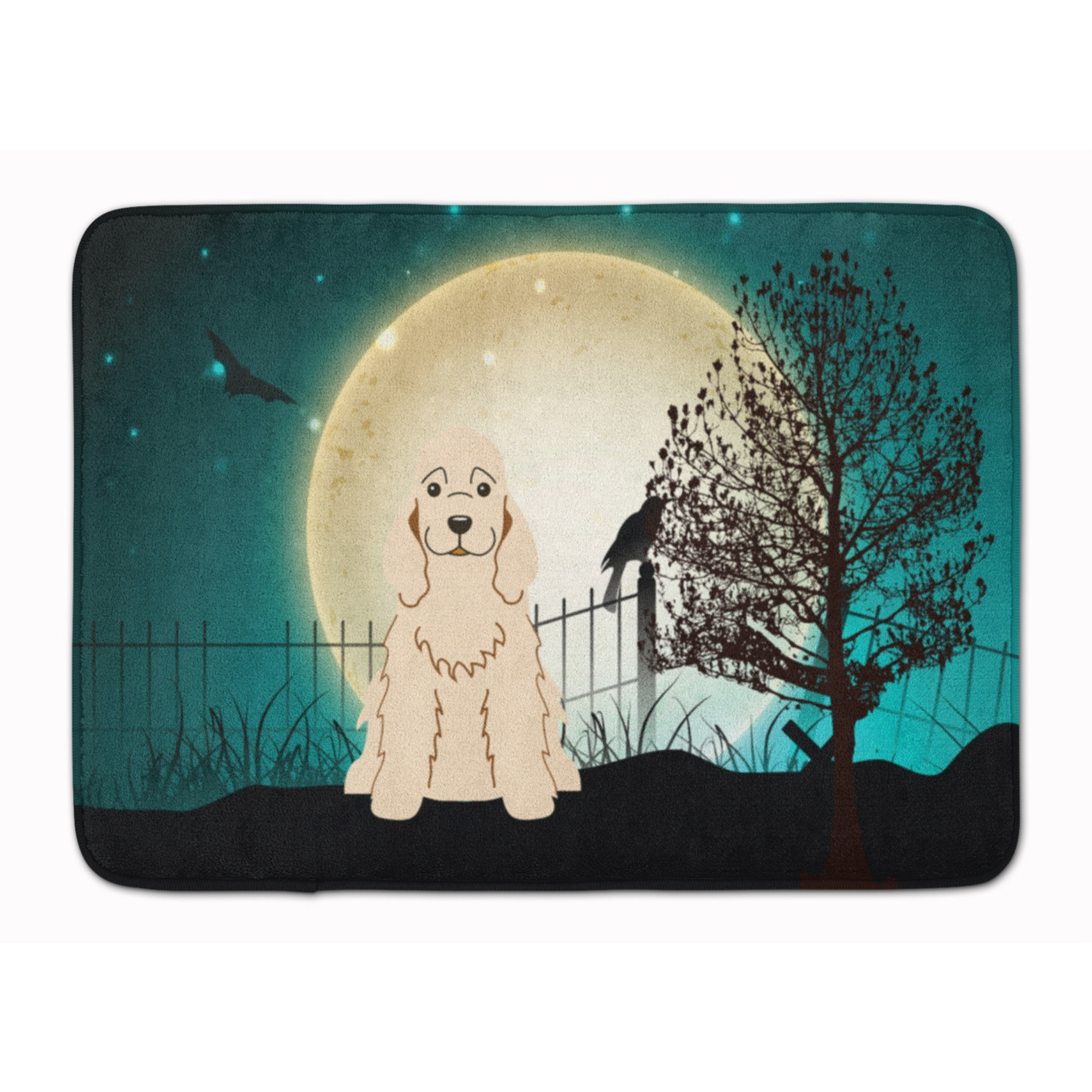 &quotCaroline's Treasures Halloween Scary Cocker Spaniel Buff Floor Mat, 19"" x 27"", Multicolor"