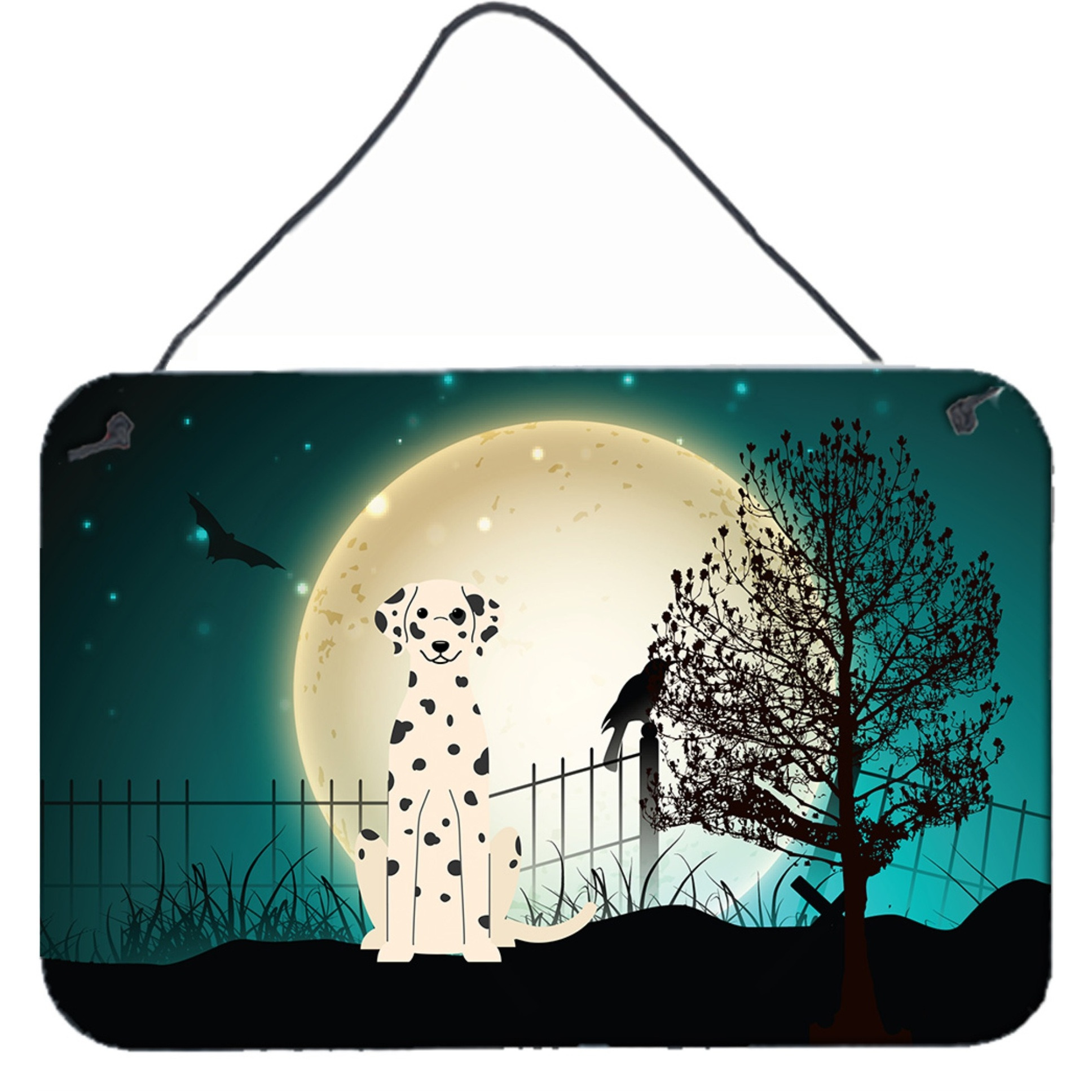 &quotCaroline's Treasures Halloween Scary Dalmatian Wall or Door Hanging Prints BB2287DS812, 8"" x 12"""