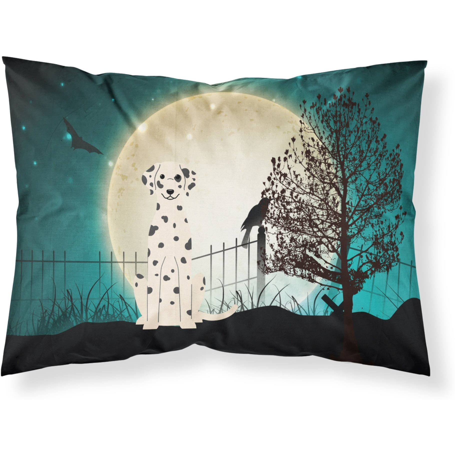 &quotCaroline's Treasures Halloween Scary Dalmatian Fabric Standard Pillowcase BB2287PILLOWCASE, Multicolor"