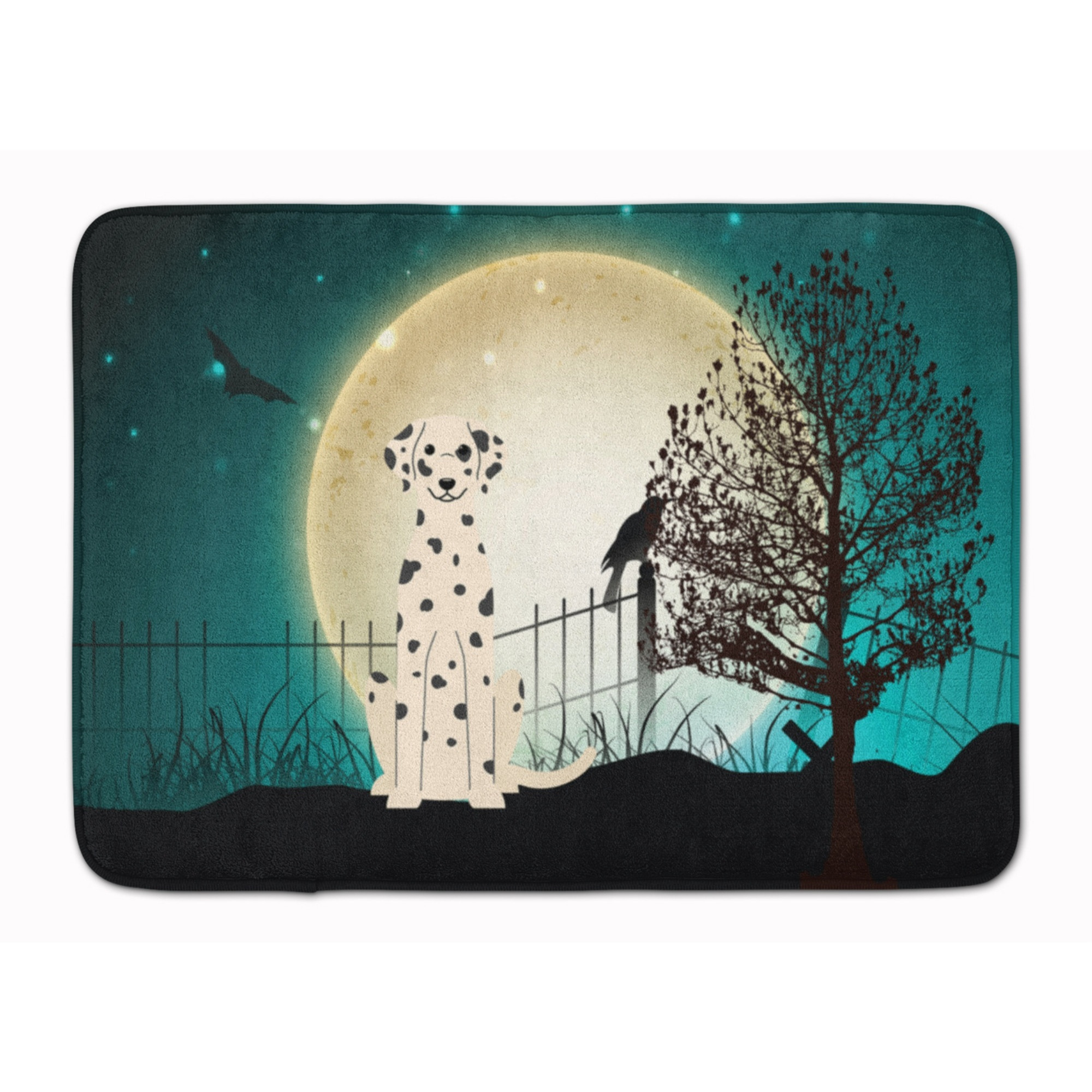 &quotCaroline's Treasures Halloween Scary Dalmatian Floor Mat, 19"" x 27"", Multicolor"