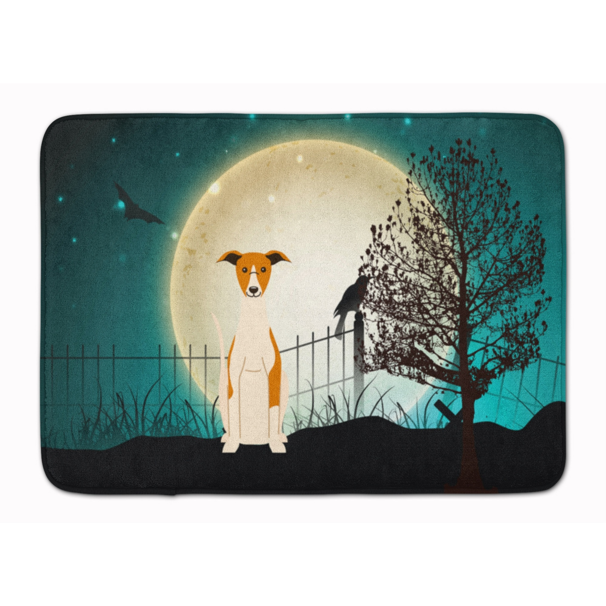 &quotCaroline's Treasures Halloween Scary Whippet Floor Mat, 19"" x 27"", Multicolor"