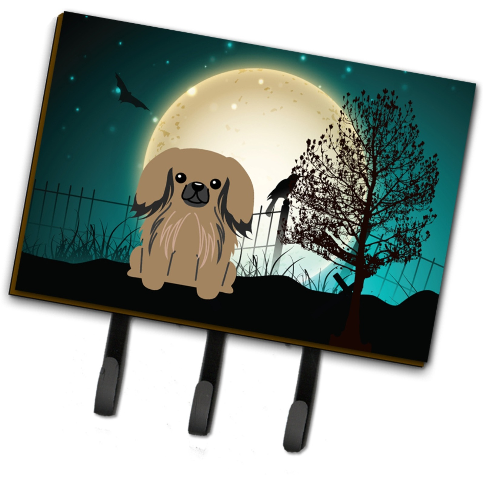 &quotCaroline's Treasures Halloween Scary Pekingnese Tan Leash or Key Holder BB2292TH68, Triple"