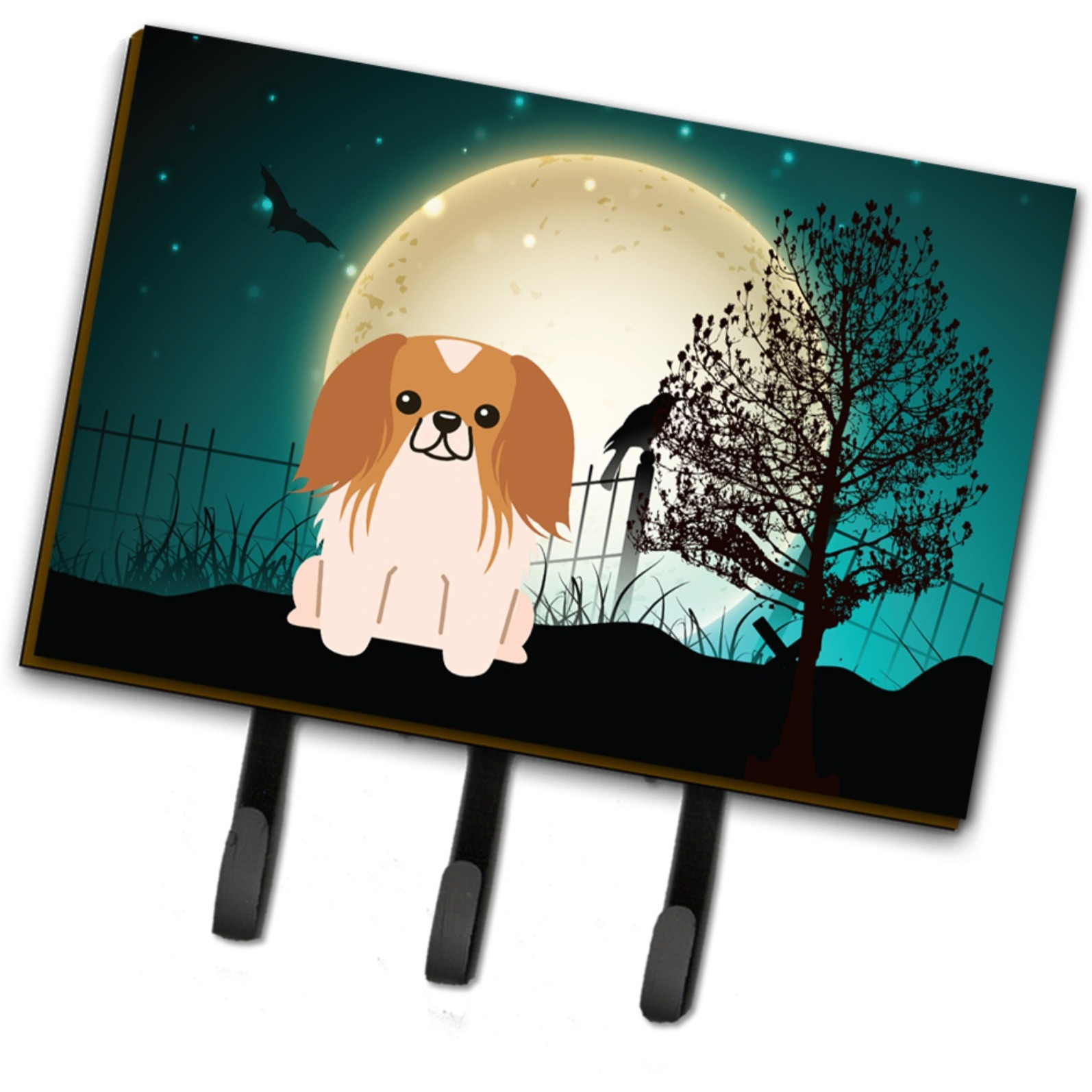 &quotCaroline's Treasures Halloween Scary Pekingnese Red White Leash or Key Holder BB2293TH68, Triple"