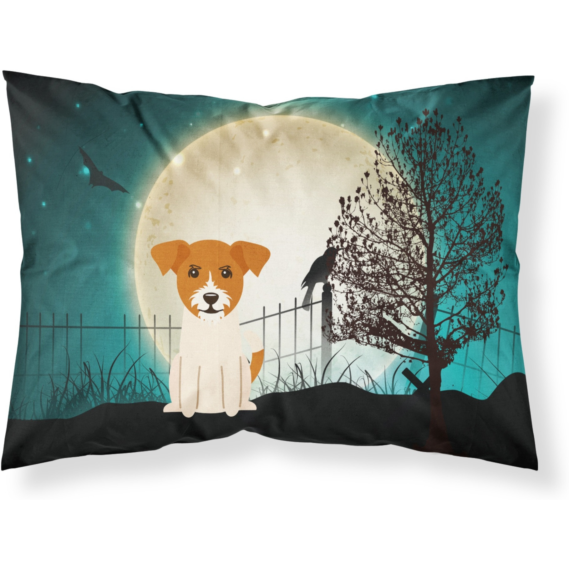 Caroline's Treasures Halloween Scary Jack Russell Terrier Fabric Standard Pillowcase BB2298PILLOWCASE