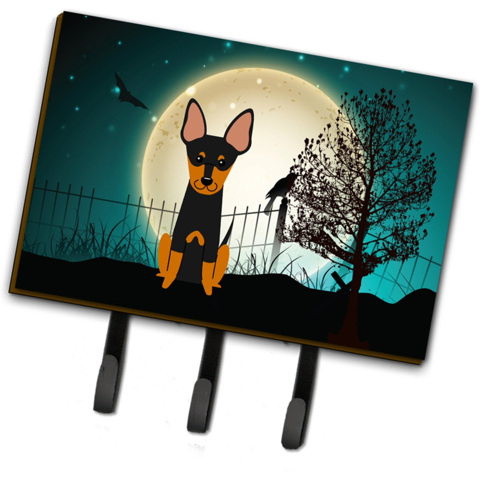 &quotCaroline's Treasures Halloween Scary English Toy Terrier Leash or Key Holder BB2299TH68, Triple"