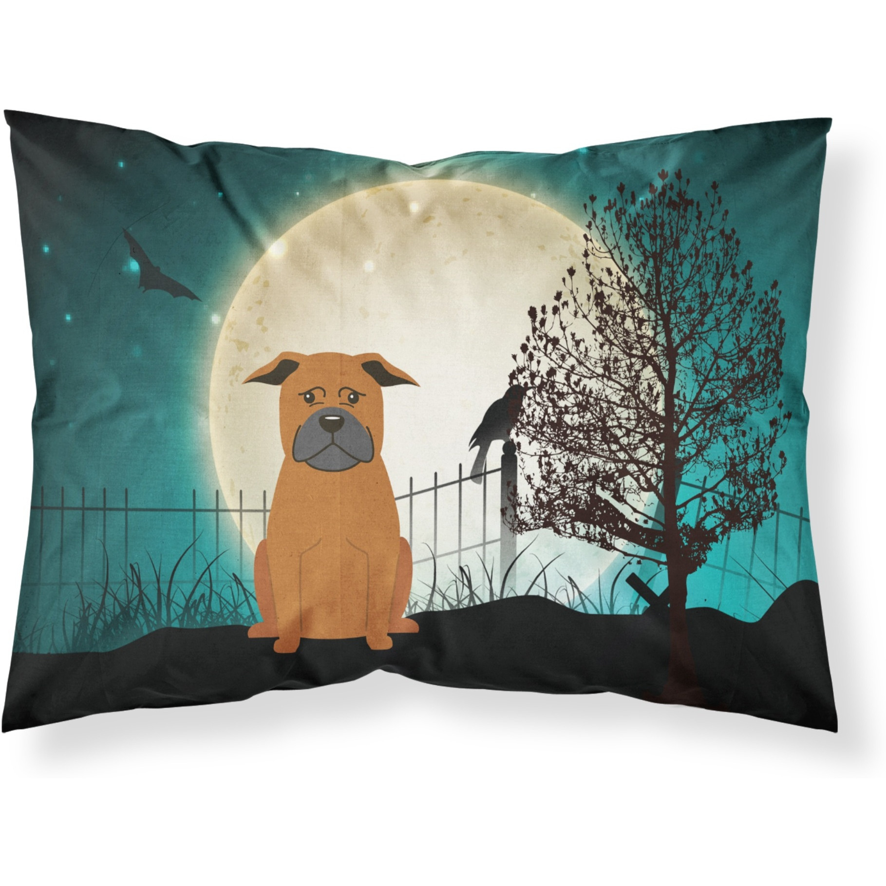 &quotCaroline's Treasures Halloween Scary Chinese Chongqing Dog Fabric Standard Pillowcase BB2301PILLOWCASE, Multicolor"