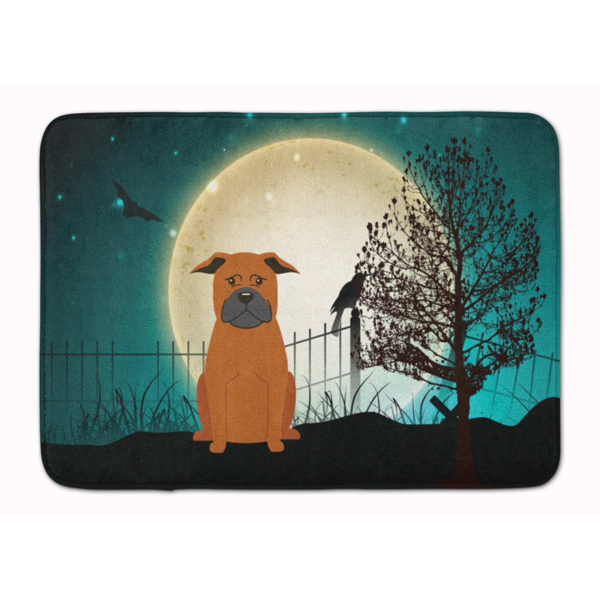 &quotCaroline's Treasures Halloween Scary Chinese Chongqing Dog Floor Mat, 19"" x 27"", Multicolor"